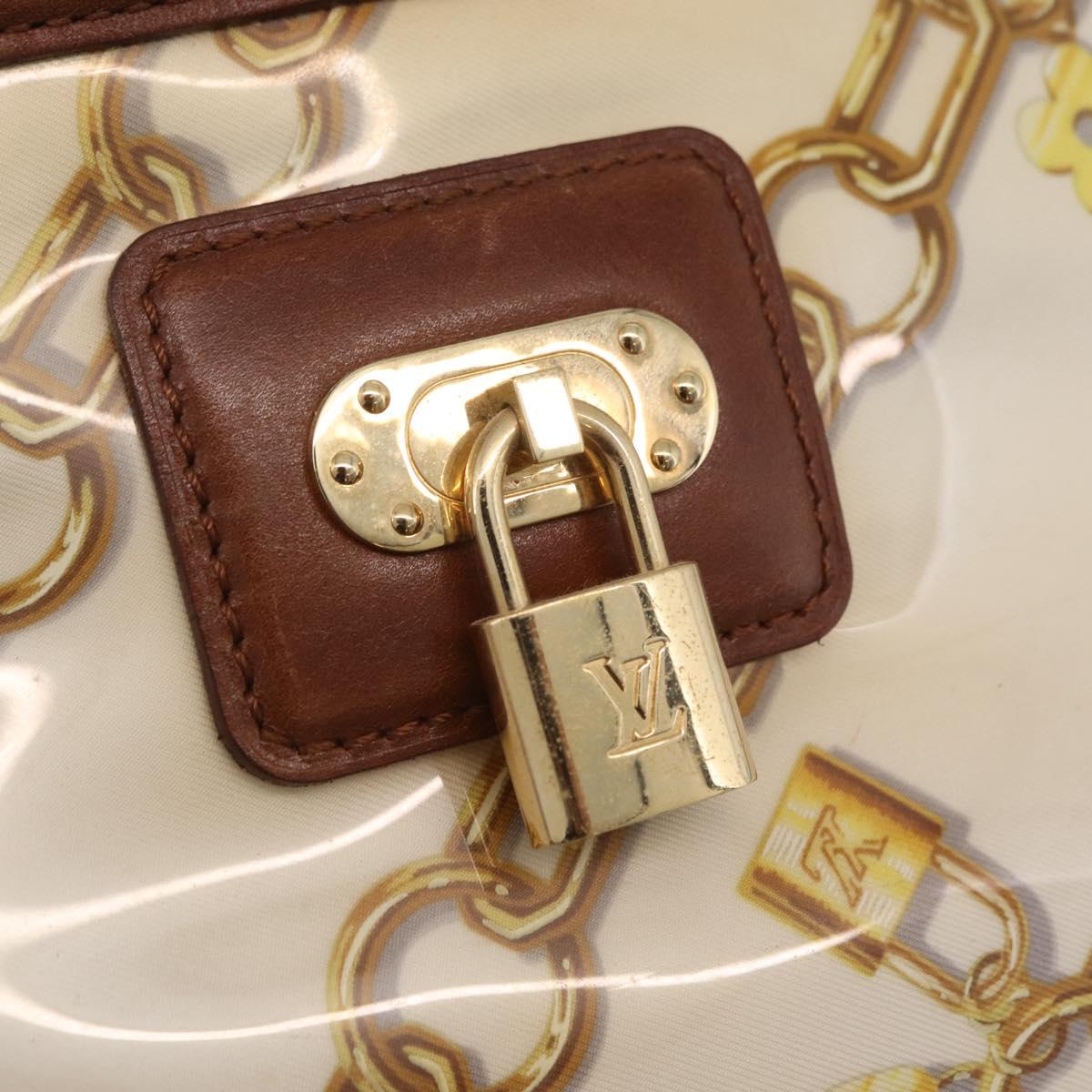 LOUIS VUITTON Charm Cabas Bron Hand Bag Brown White M95157 LV Auth 167784A