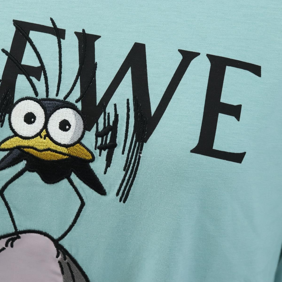 LOEWE Baby Mouse Flybird Spirited Away T Shirt Cotton XS Mint Green Auth 167790M