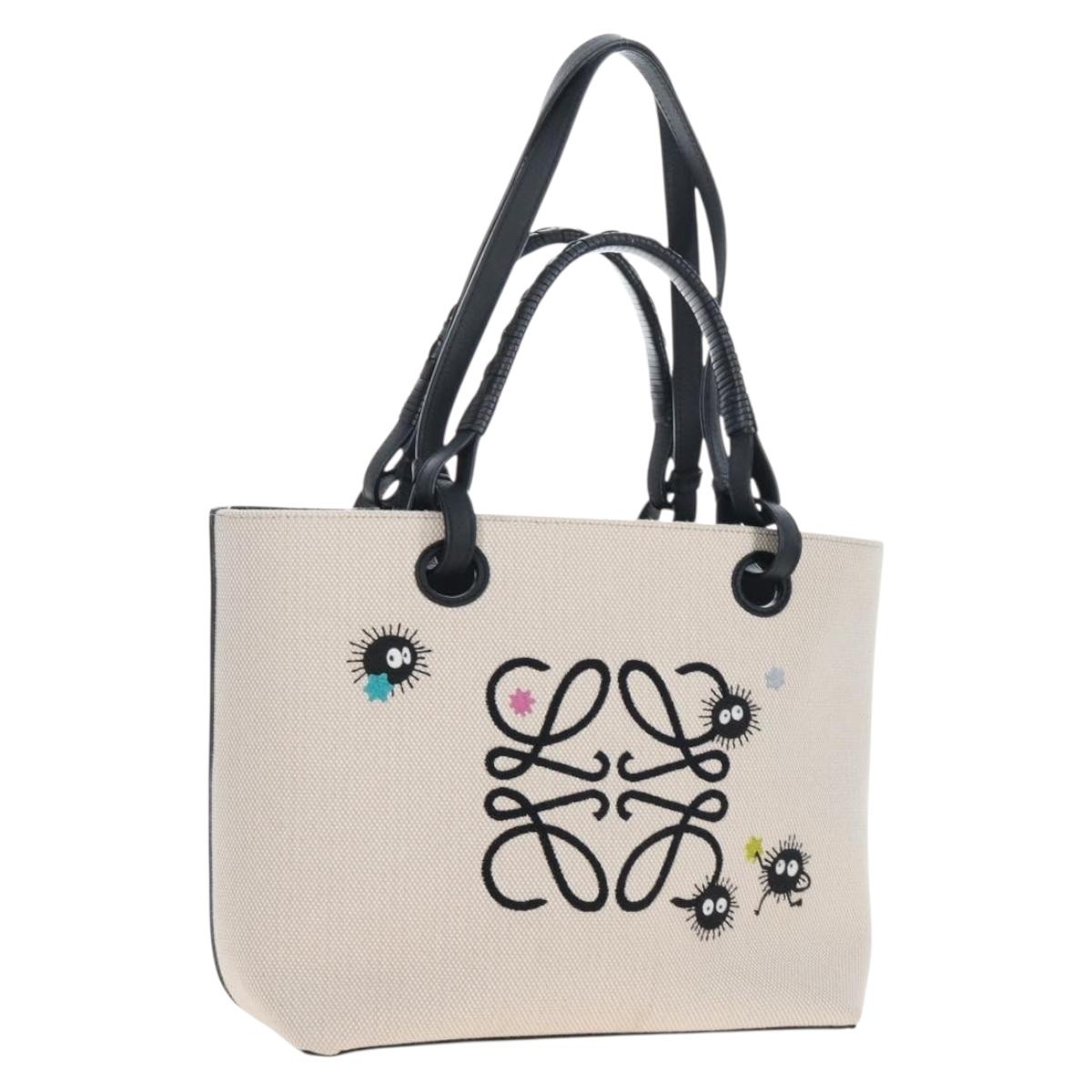 LOEWE x Studio Ghibli Suswatari Tote Bag Canvas 2way Beige Auth 167791SAM