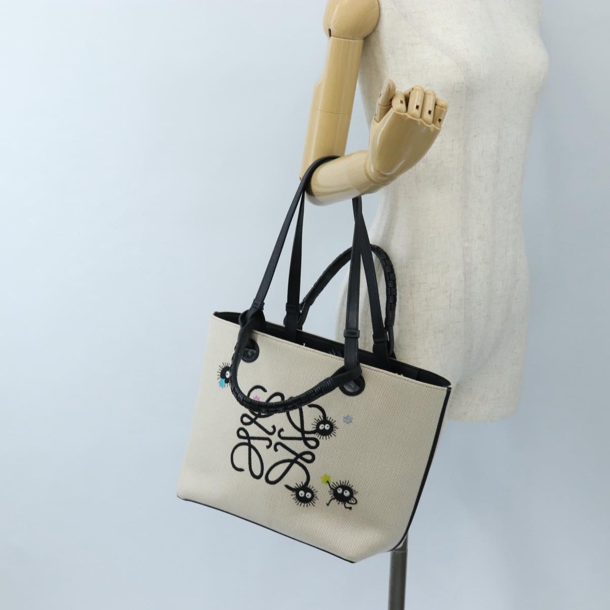LOEWE x Studio Ghibli Suswatari Tote Bag Canvas 2way Beige Auth 167791SAM