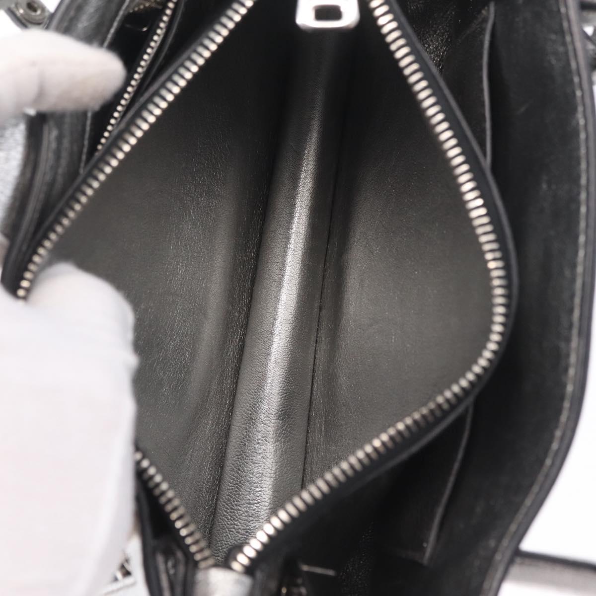 Miu Miu Hand Bag Leather 2way Silver Auth 167797A