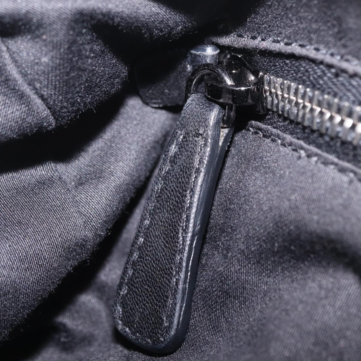 Miu Miu Hand Bag Leather 2way Black Silver Auth 167798M