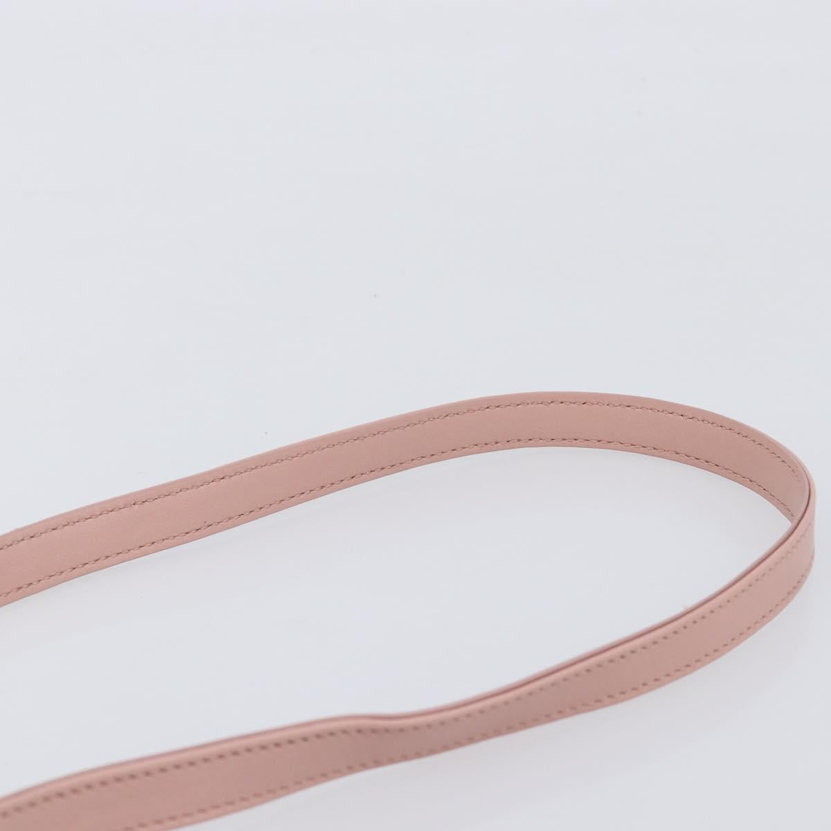 Miu Miu Matelasse Hand Bag Leather 2way Pink Gold Auth 167803M