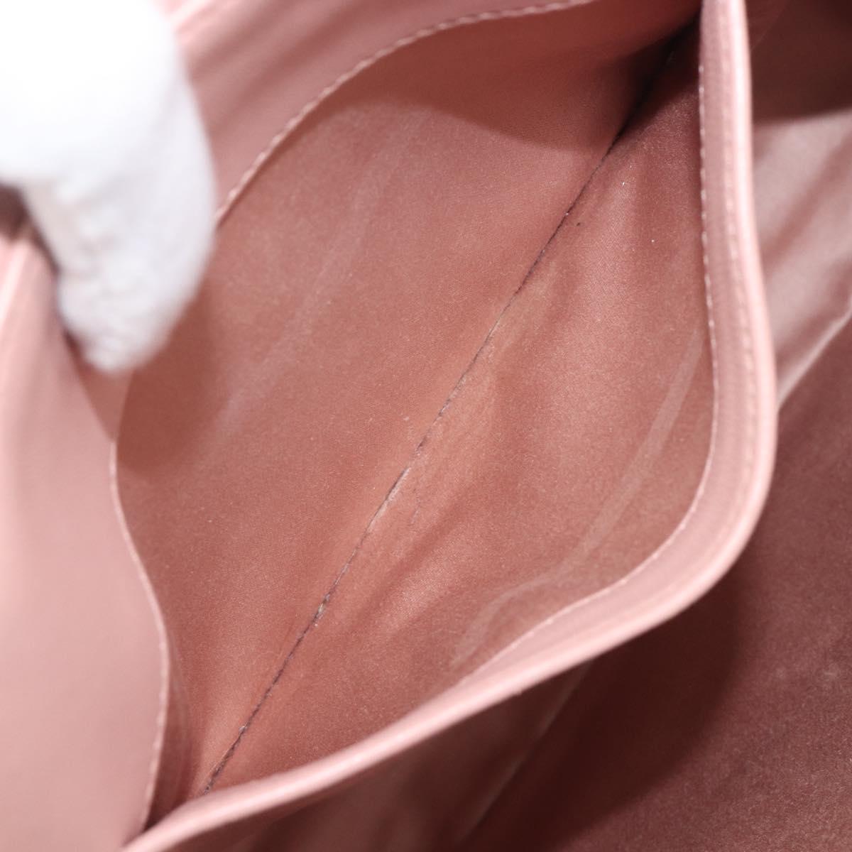 Miu Miu Matelasse Hand Bag Leather 2way Pink Gold Auth 167803M