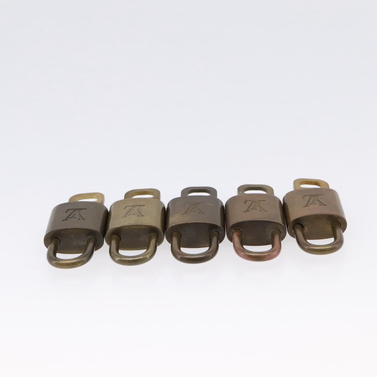 LOUIS VUITTON Padlock Metal 10 Set Gold Tone LV Auth 167827