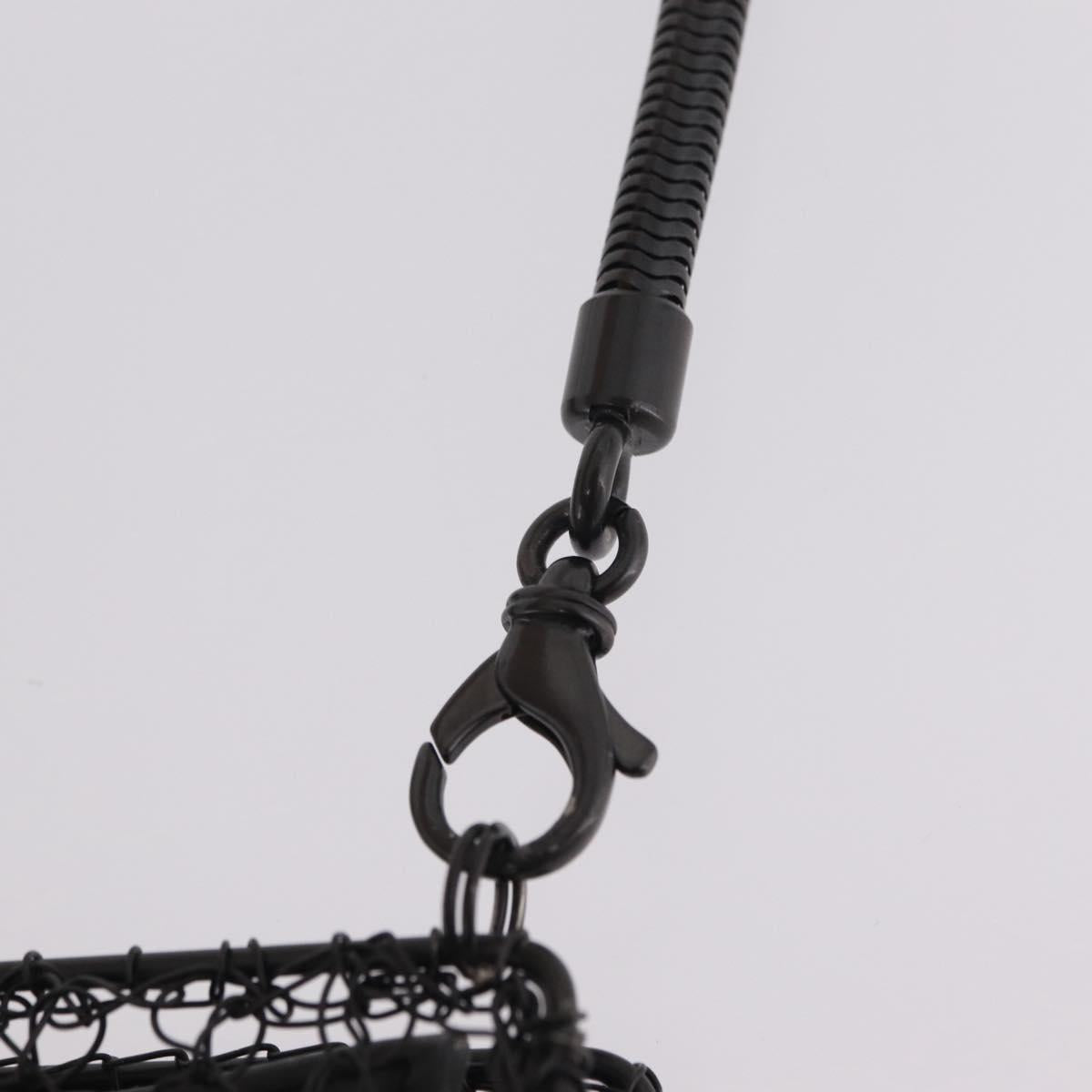 Salvatore Ferragamo Hand Bag Metal 2way Black Auth 167839V
