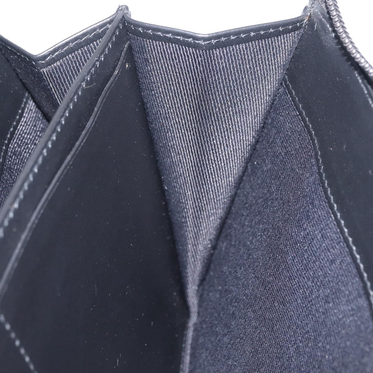Salvatore Ferragamo Gancini Clutch Bag Leather Black Auth 167845V