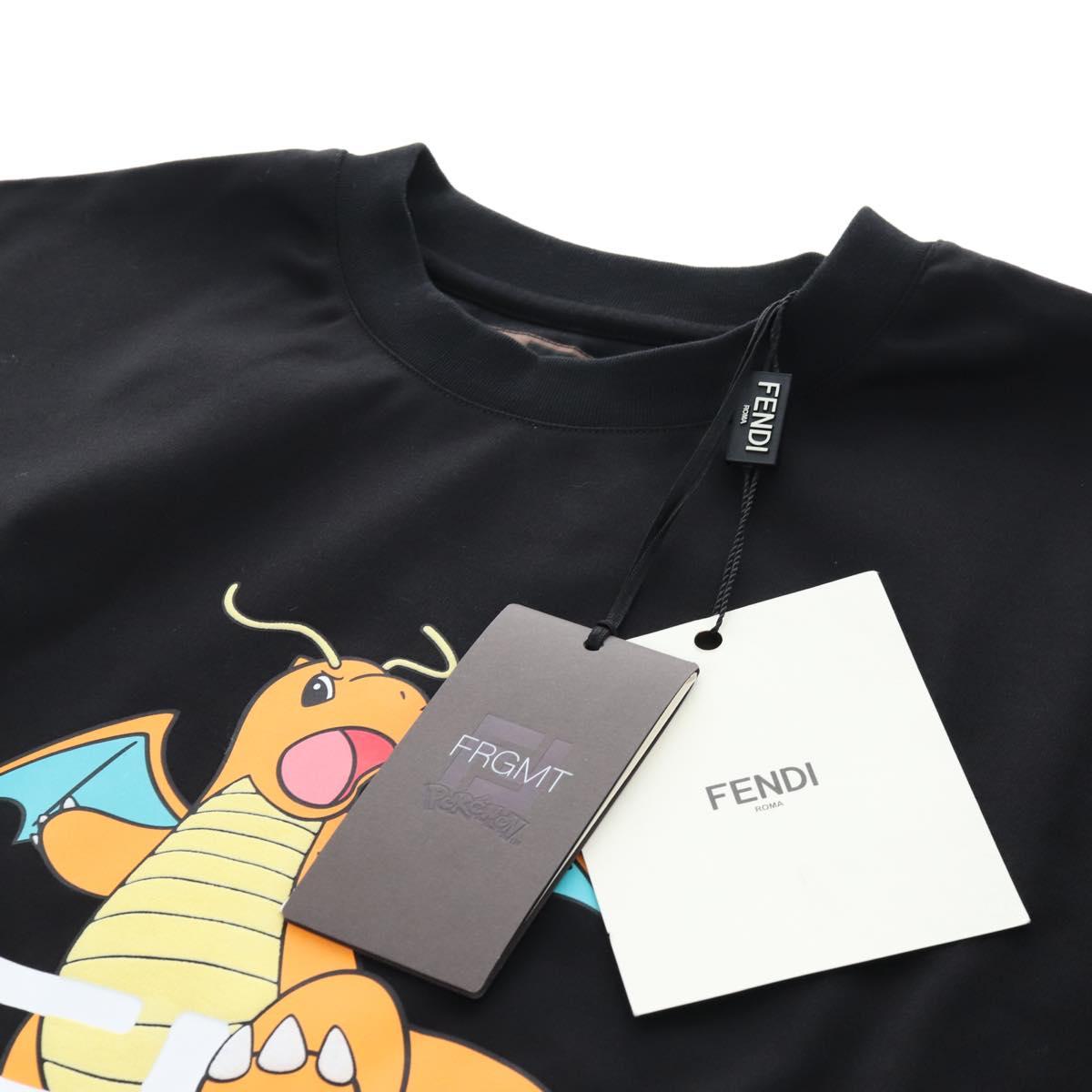 FENDI x FRGMT x POKMON Dragonite Short Sleeved T shirt Cotton M Auth 167853M