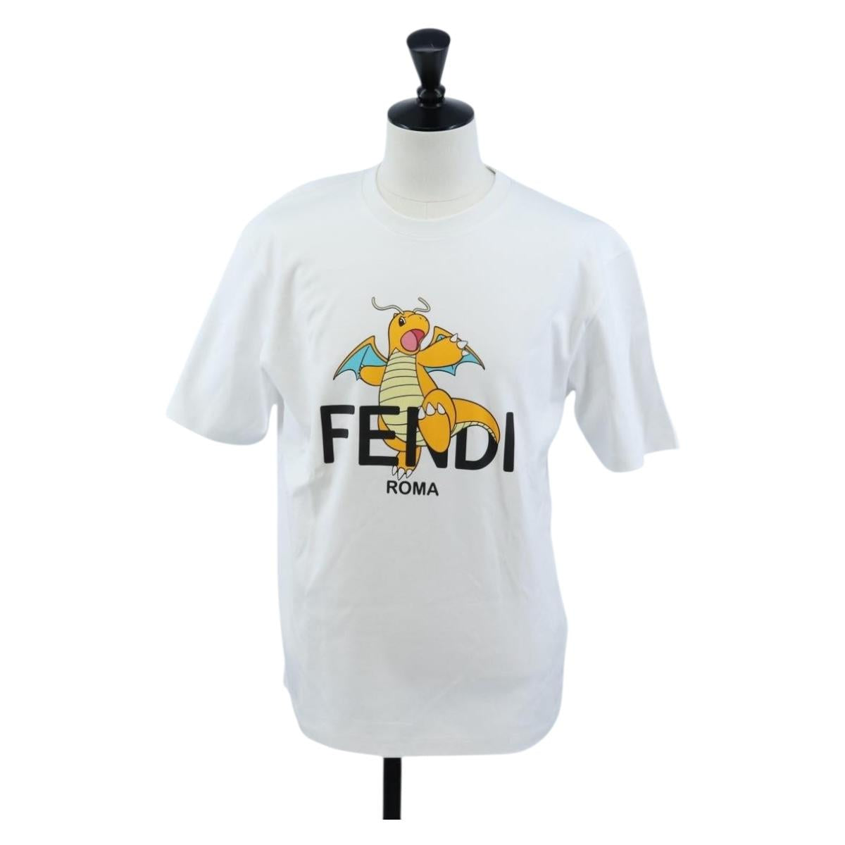 FENDI x FRGMT x POKMON Dragonite Short Sleeved T Shirt Cotton M Auth 167854M