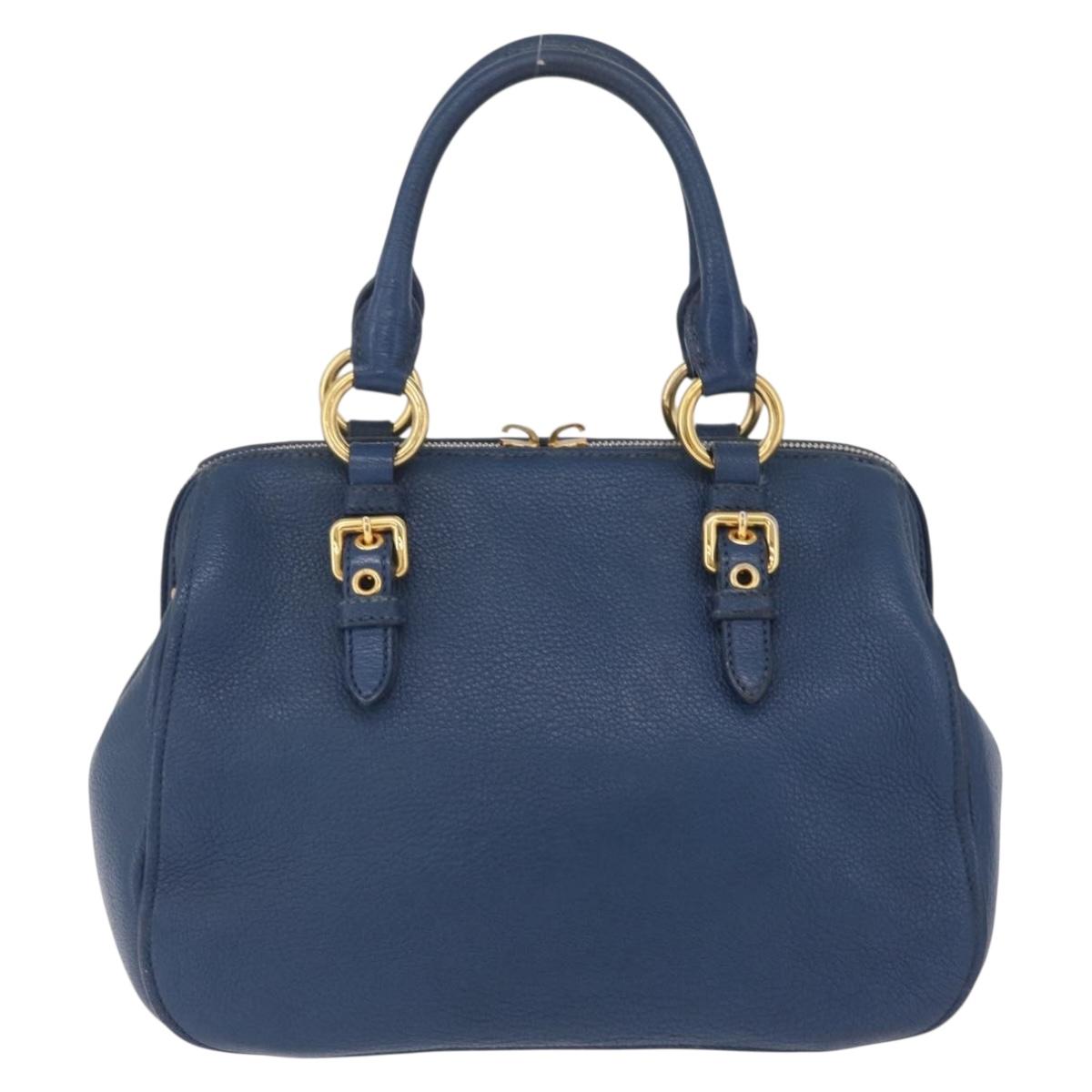 Miu Miu Hand Bag Leather 2 Set Pink Blue Auth 167860