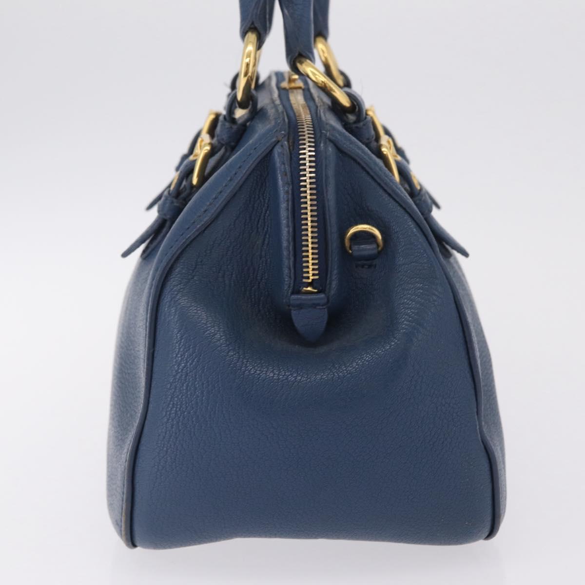 Miu Miu Hand Bag Leather 2 Set Pink Blue Auth 167860