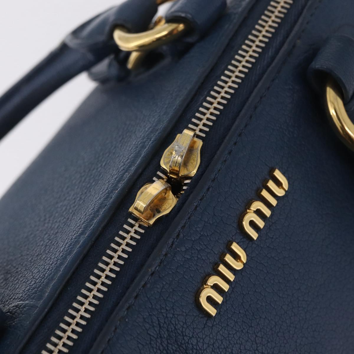 Miu Miu Hand Bag Leather 2 Set Pink Blue Auth 167860
