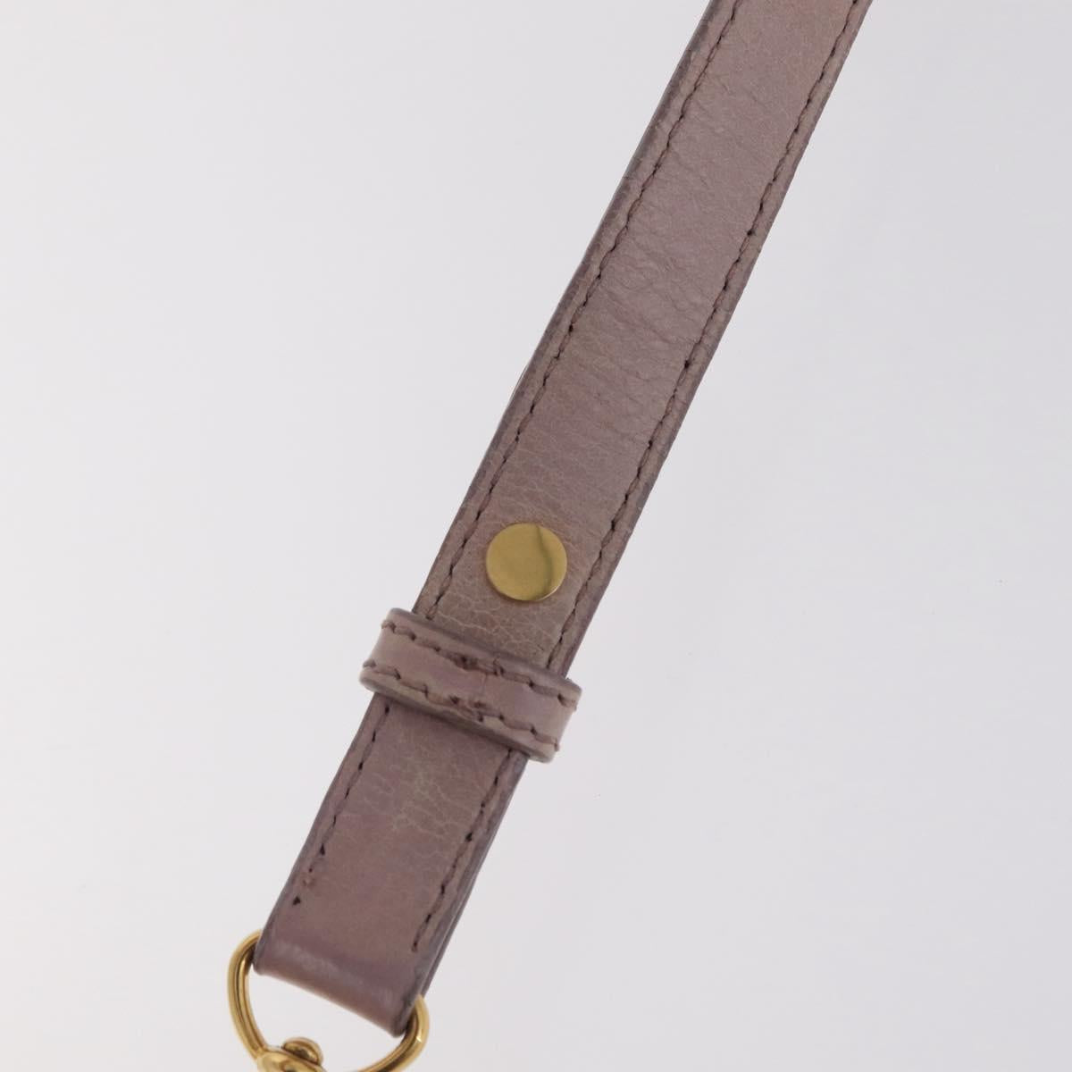 Miu Miu Hand Bag Leather 2way Pink Gold Auth 167865M