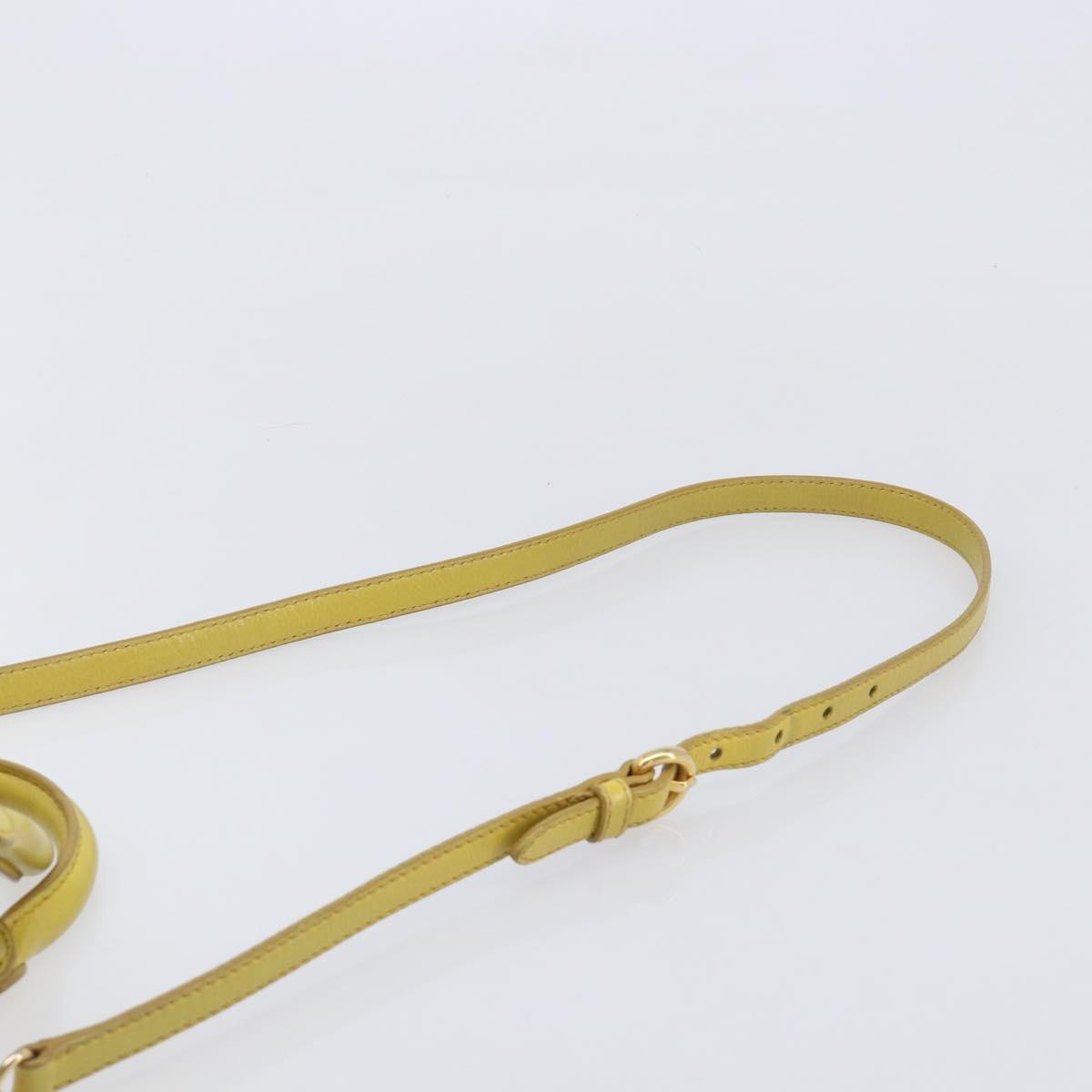 Miu Miu Hand Bag Leather 2way Yellow Gold Auth 167868V