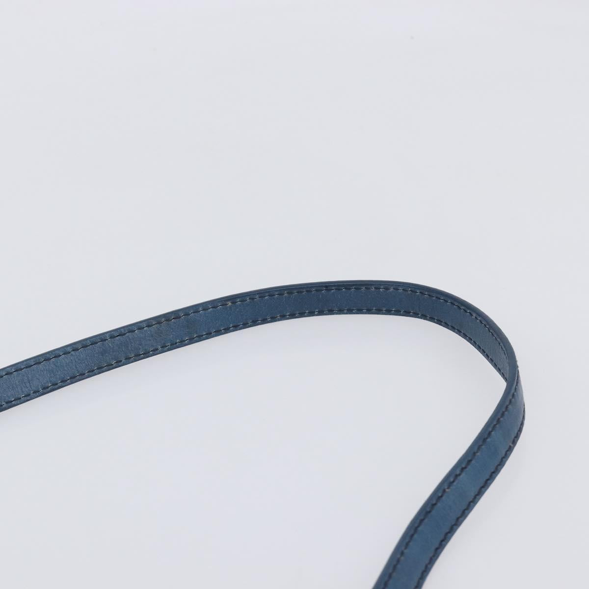 Miu Miu Hand Bag Leather 2way Blue Gold Auth 167885M