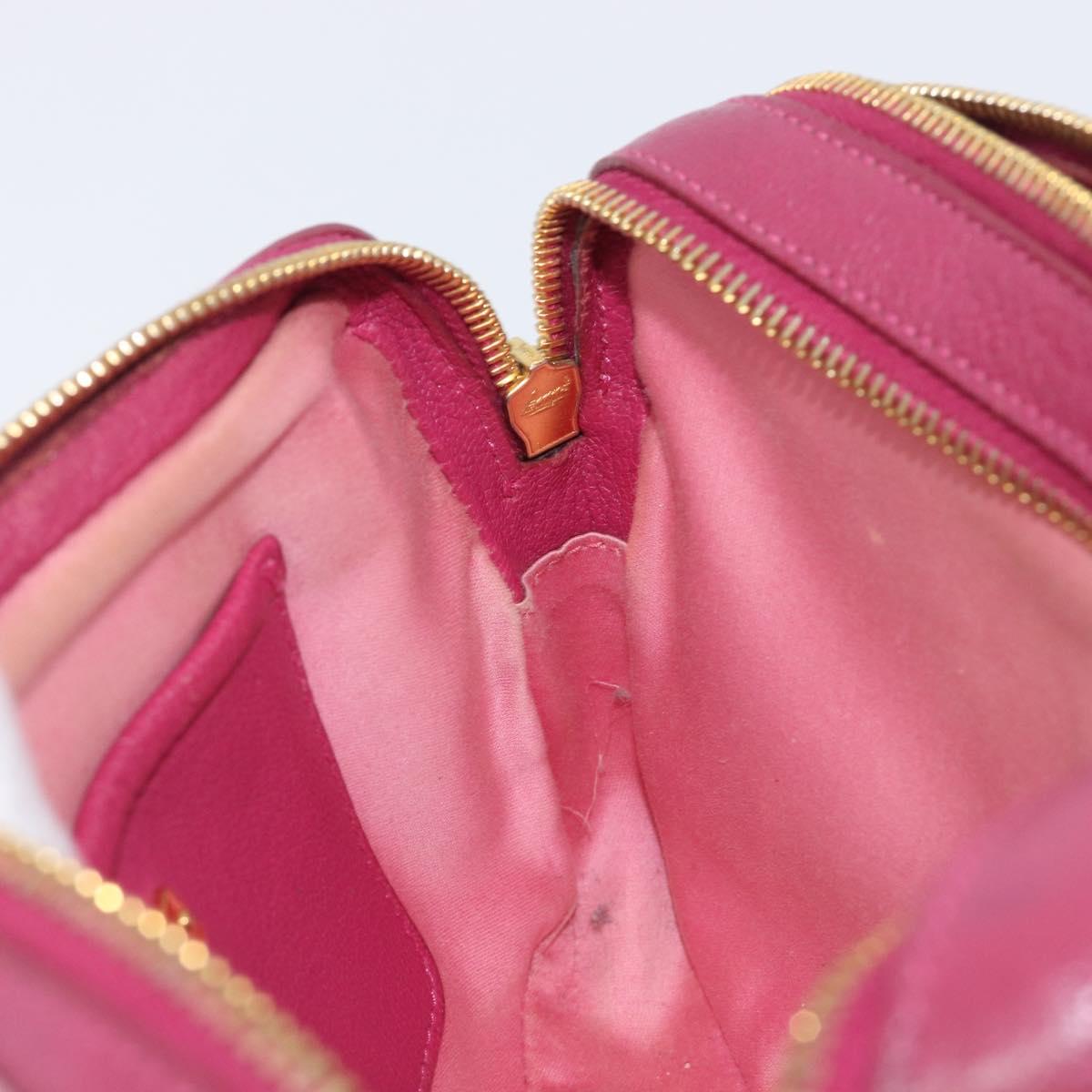 Miu Miu Shoulder Bag Leather Pink Gold Auth 167891A