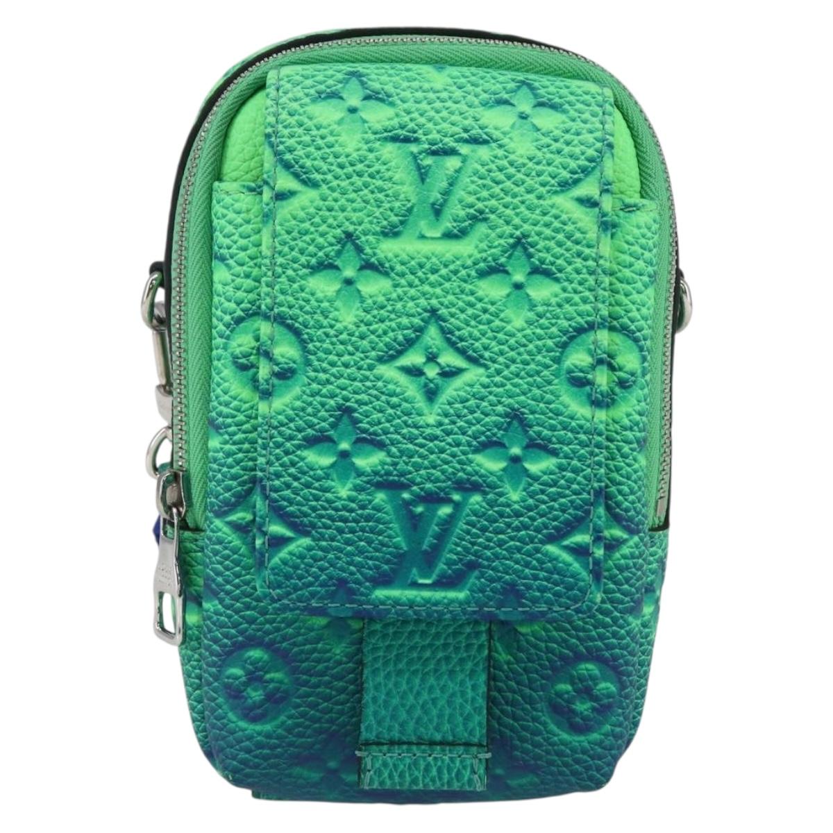 LOUIS VUITTON Taurillon Illusion Double Phone Pouch Shoulder Bag M81223 167903SAM