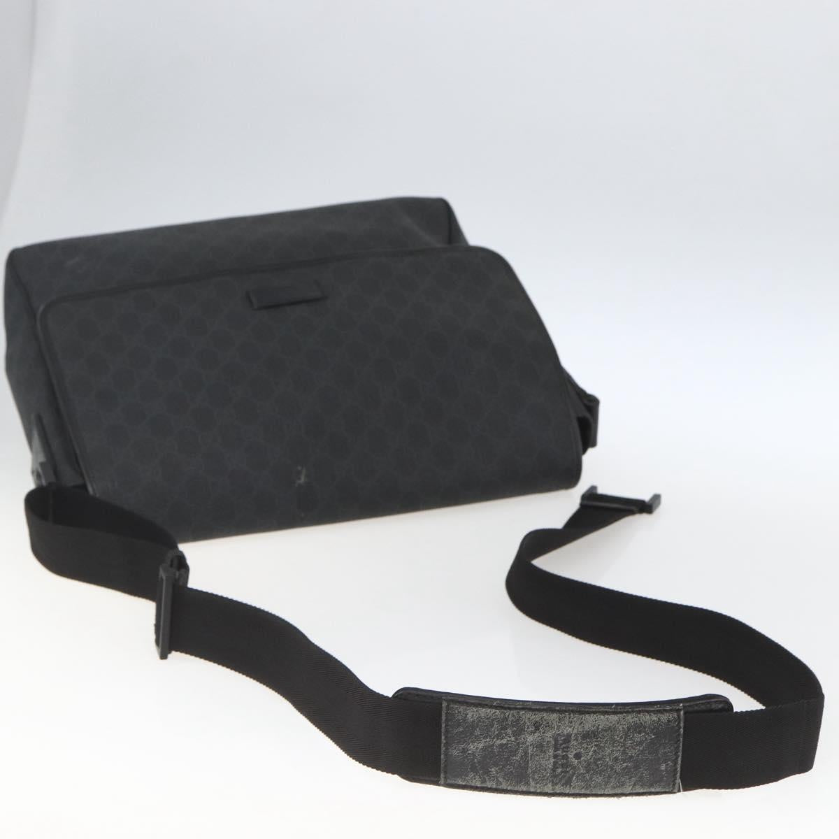 GUCCI GG Supreme Shoulder Bag PVC Black 169935 Auth 167909