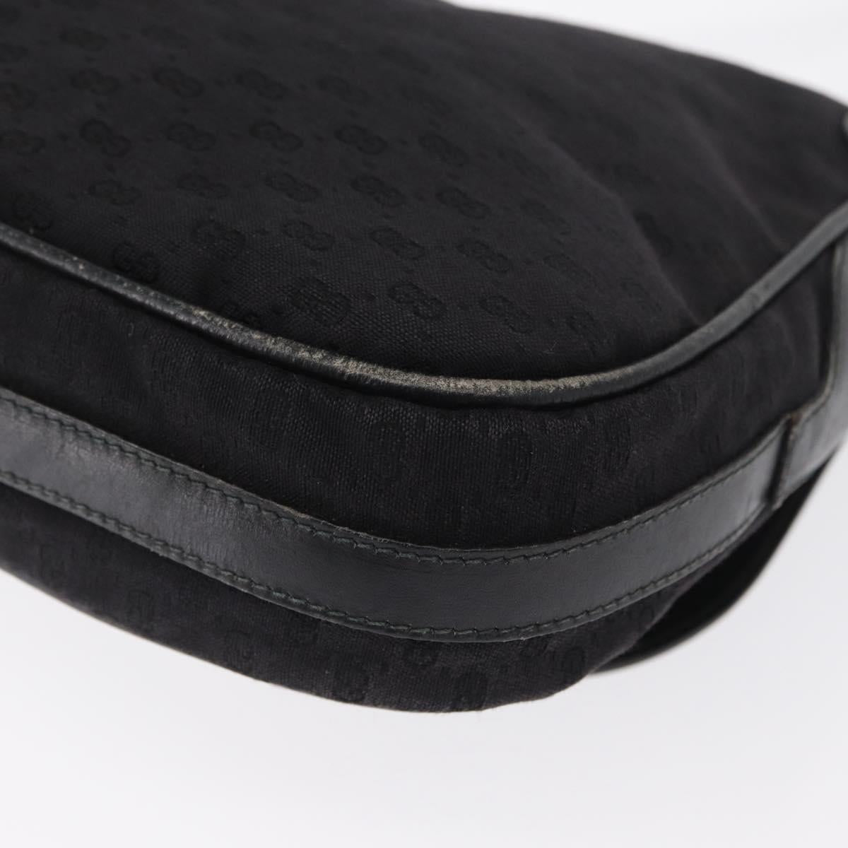 GUCCI Micro GG Supreme Web Sherry Line Bag PVC Black 001 754 6177 Auth 167928