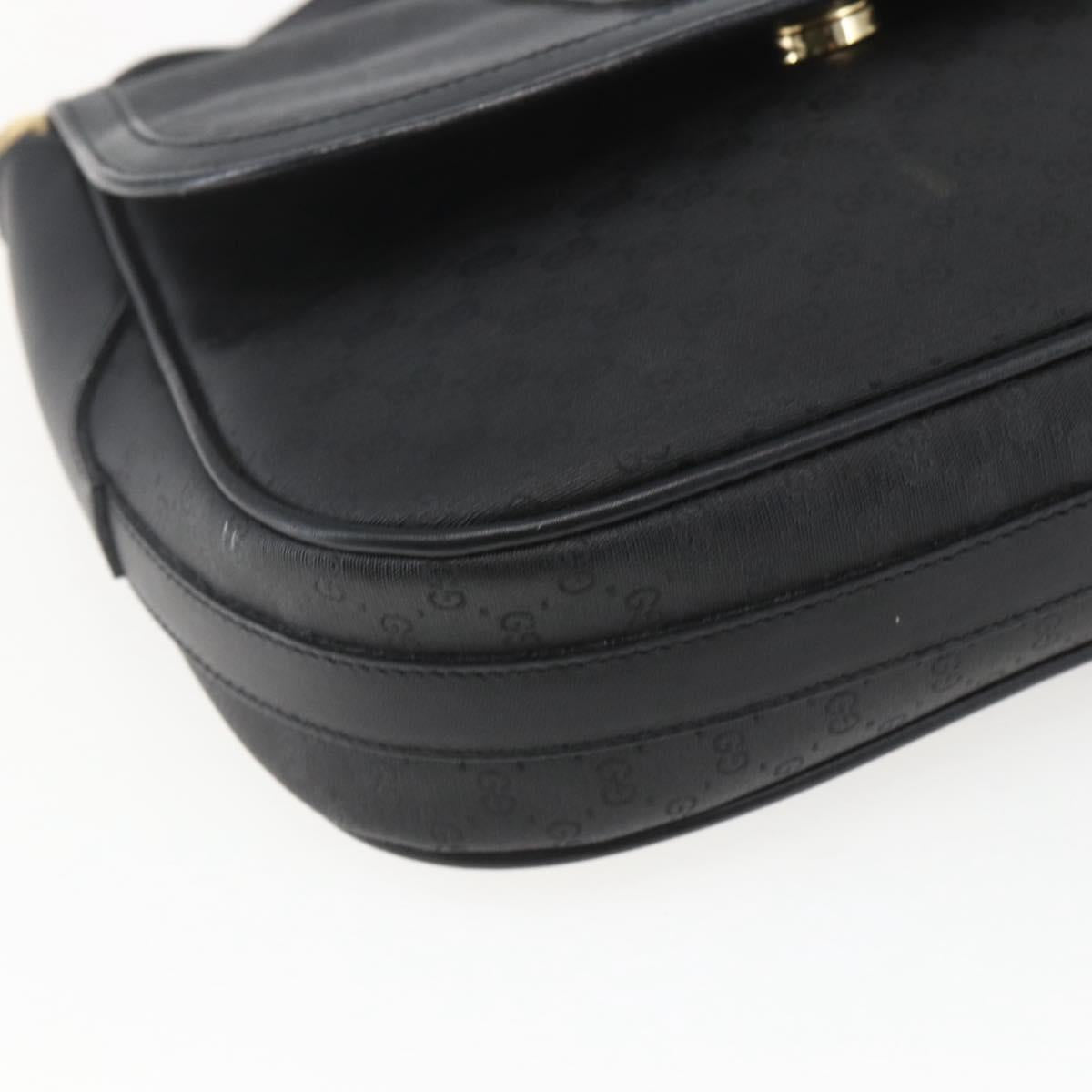 GUCCI Micro GG Supreme Web Sherry Line Bag PVC Black 001 115 0914 Auth 167932