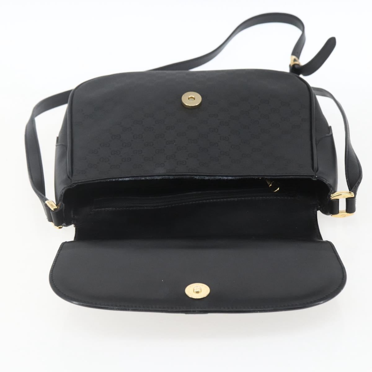 GUCCI Micro GG Supreme Web Sherry Line Bag PVC Black 001 115 0914 Auth 167932
