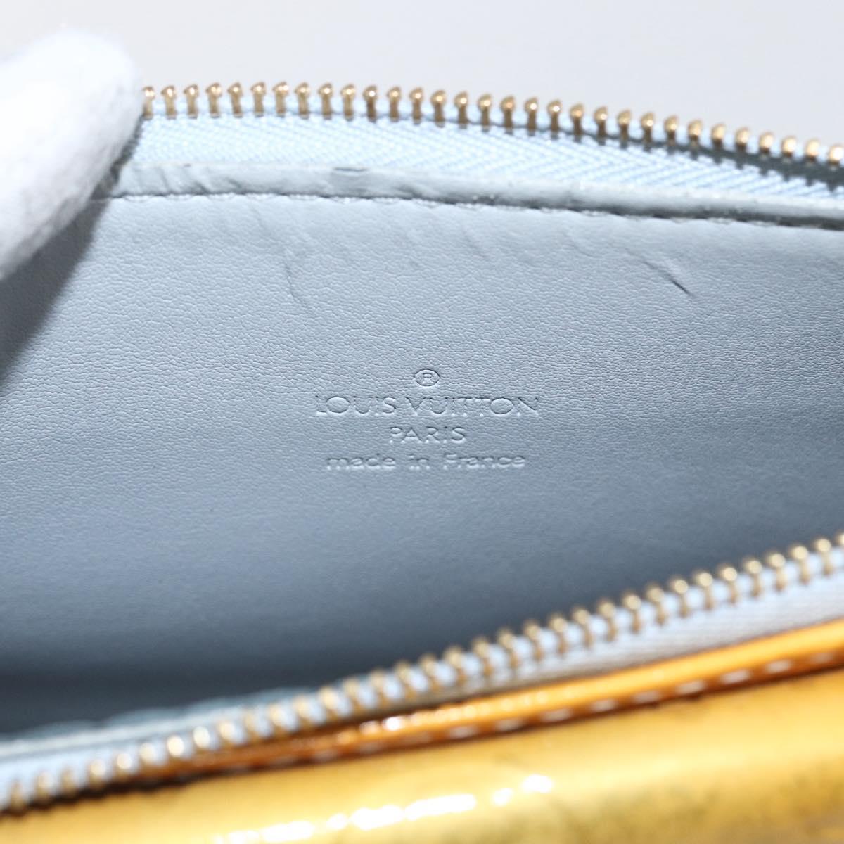 LOUIS VUITTON Monogram Vernis Motto Accessory Pouch Gris M91030 LV Auth 167946