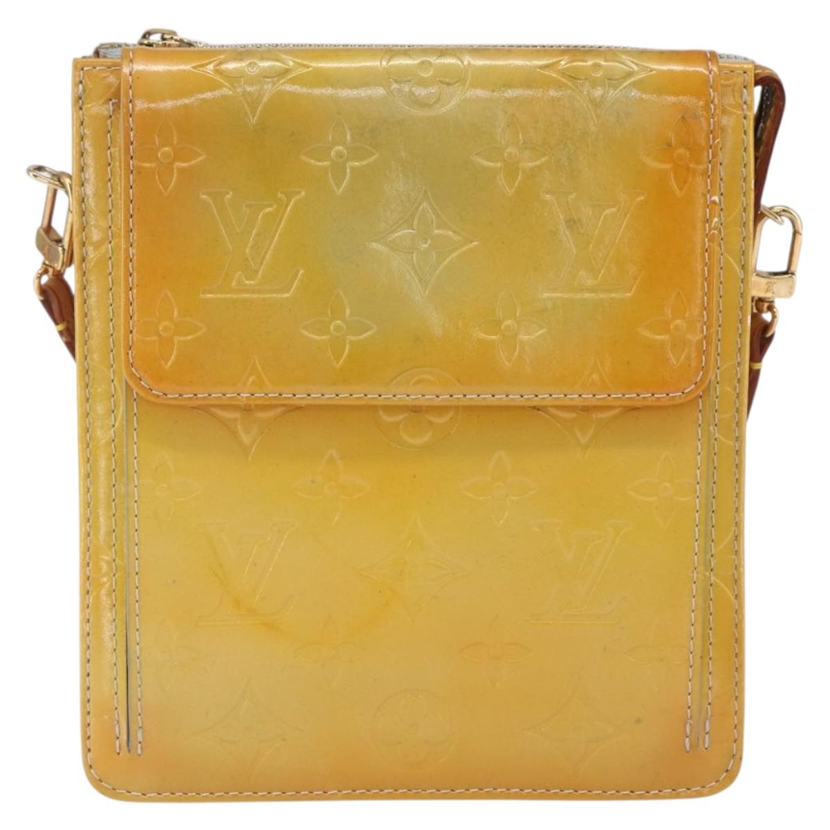 LOUIS VUITTON Monogram Vernis Motto Accessory Pouch Gris M91030 LV Auth 167946