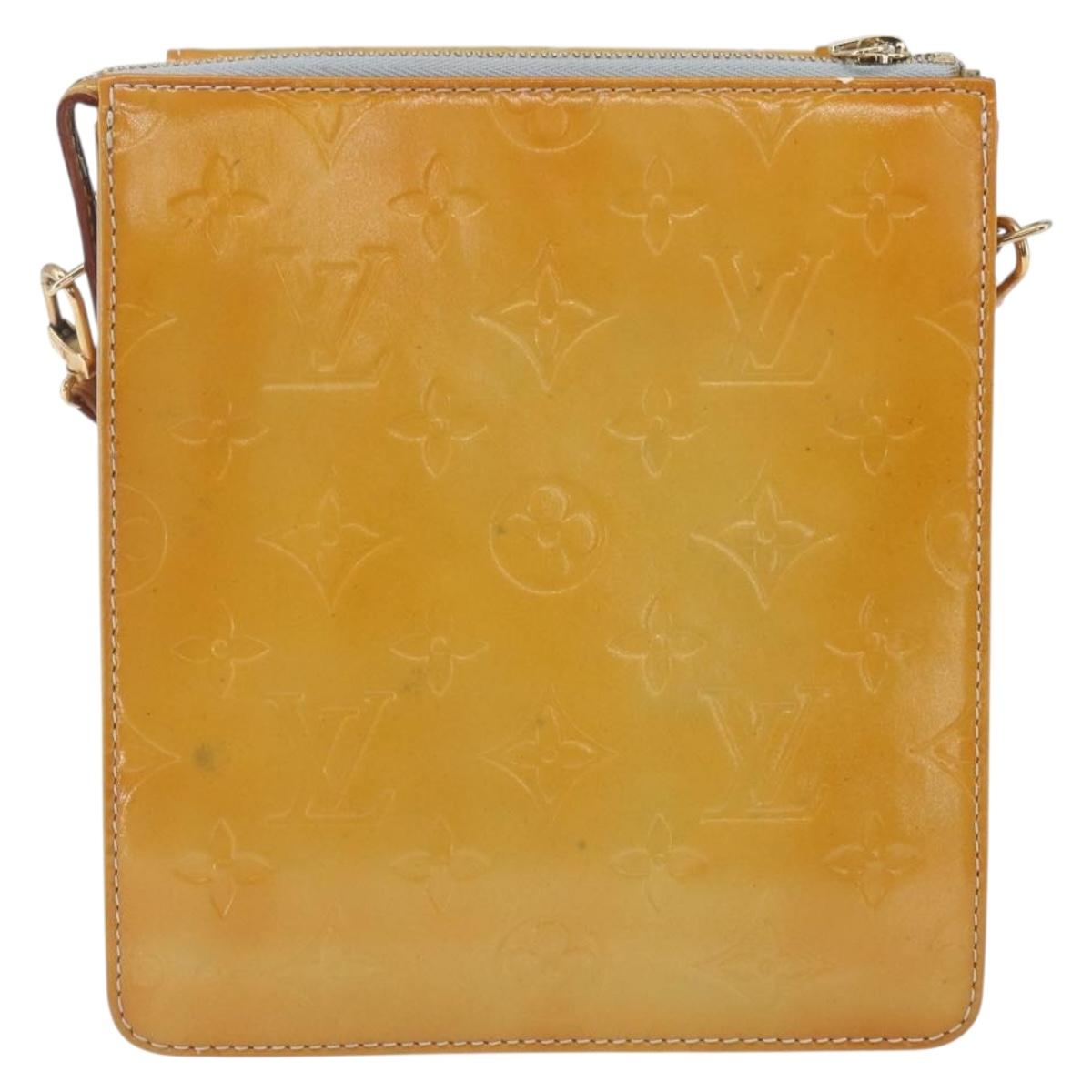 LOUIS VUITTON Monogram Vernis Motto Accessory Pouch Gris M91030 LV Auth 167946