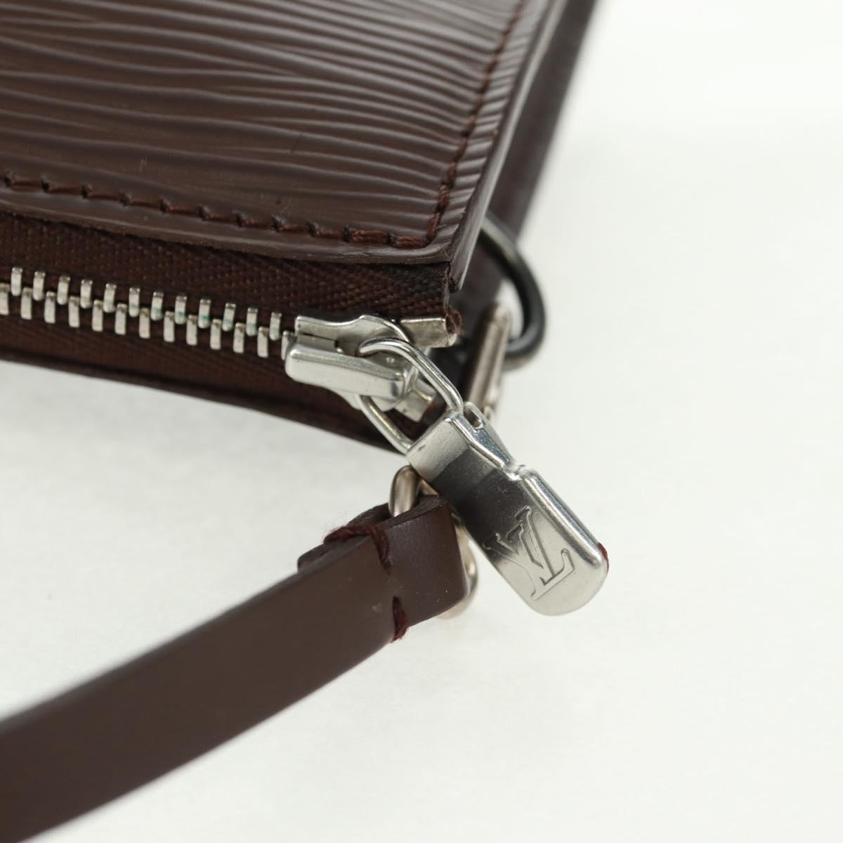 LOUIS VUITTON Epi Pochette Accessoires Pouch Mocha M5294D LV Auth 167954V