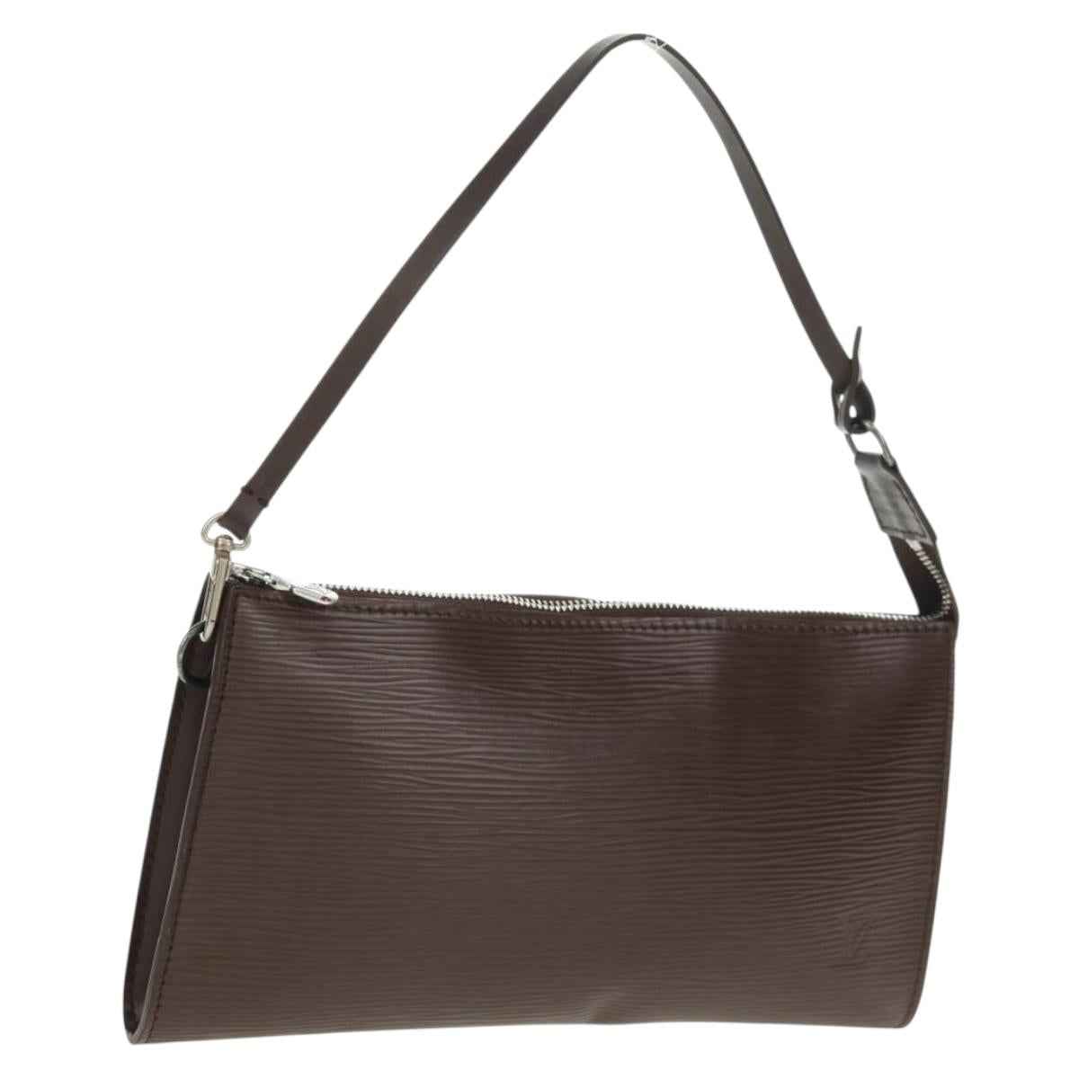 LOUIS VUITTON Epi Pochette Accessoires Pouch Mocha M5294D LV Auth 167954V