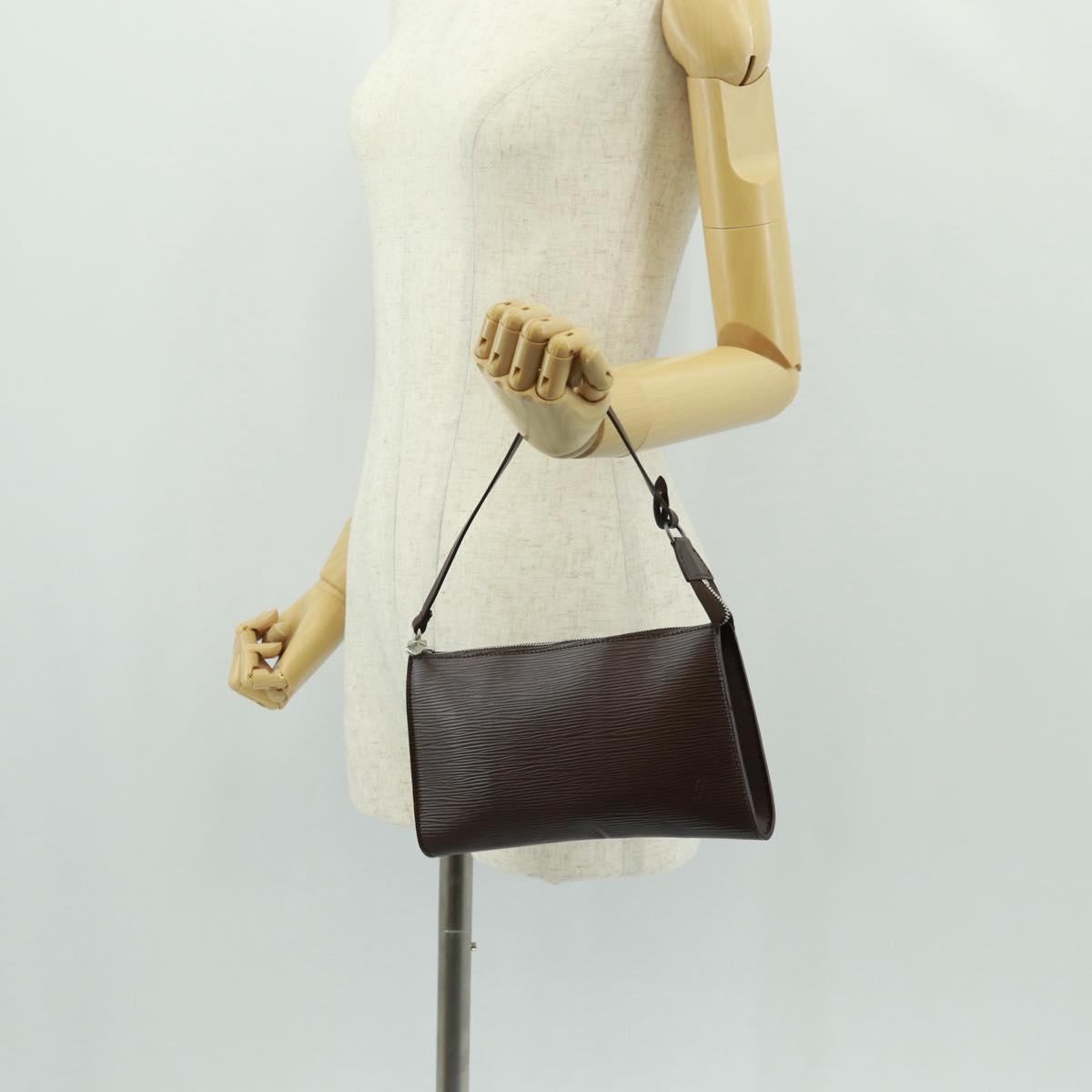 LOUIS VUITTON Epi Pochette Accessoires Pouch Mocha M5294D LV Auth 167954V