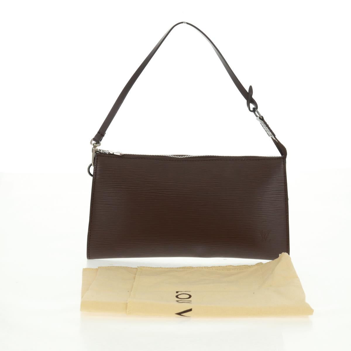 LOUIS VUITTON Epi Pochette Accessoires Pouch Mocha M5294D LV Auth 167954V