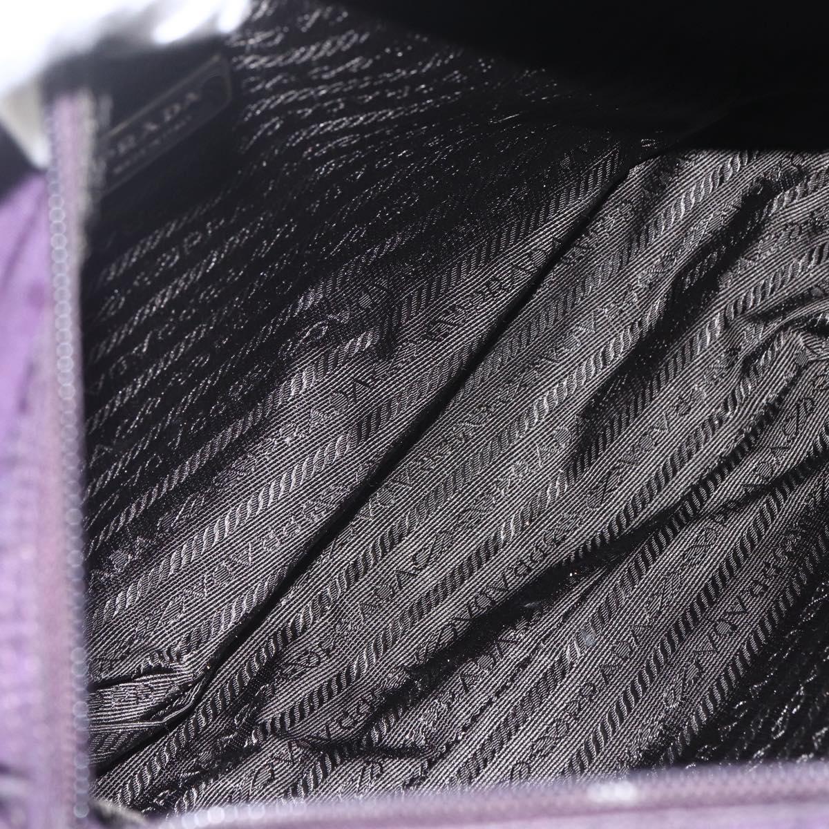 PRADA Shoulder Bag Nylon Purple Silver Auth 167957