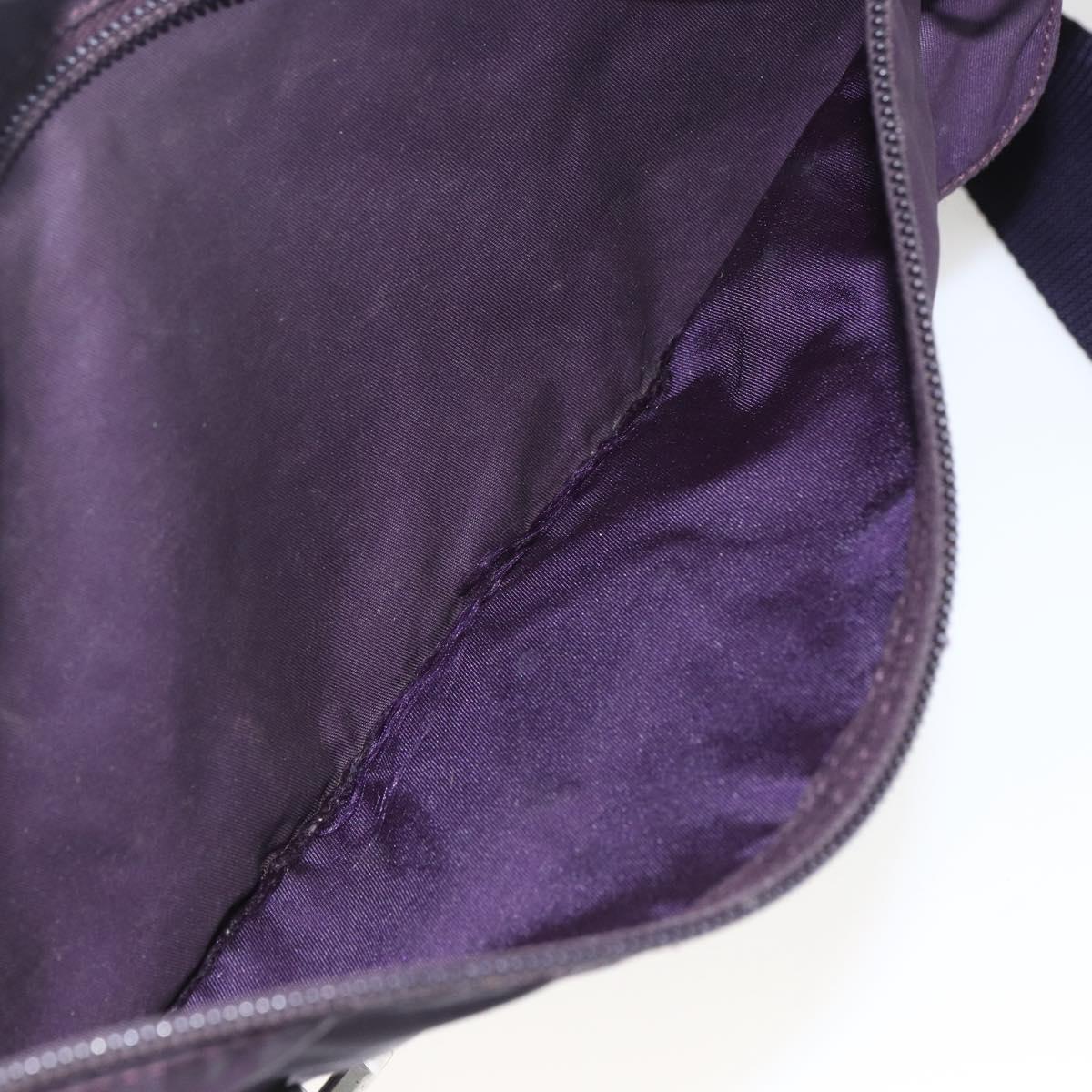 PRADA Shoulder Bag Nylon Purple Silver Auth 167957