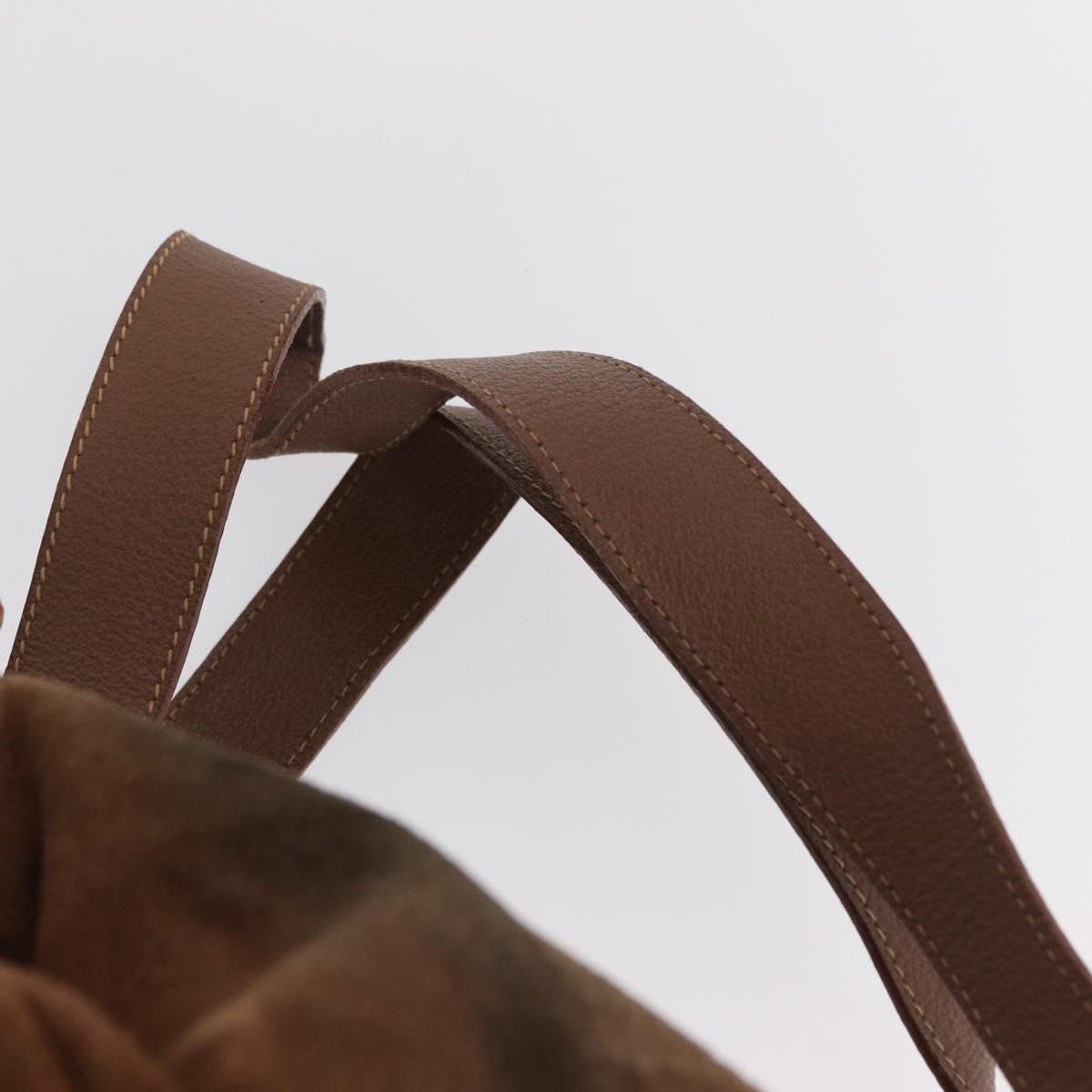 GUCCI Bamboo Backpack Suede Brown Gold 003 2058 0016 Auth 167968