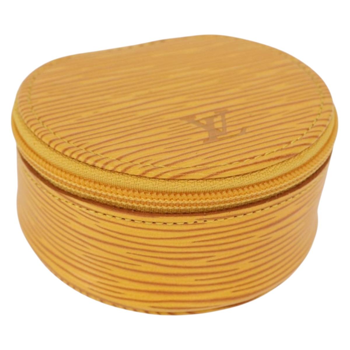 LOUIS VUITTON Epi Ecrin Bijoux8 Jewelry Box Yellow M48229 LV Auth 167974