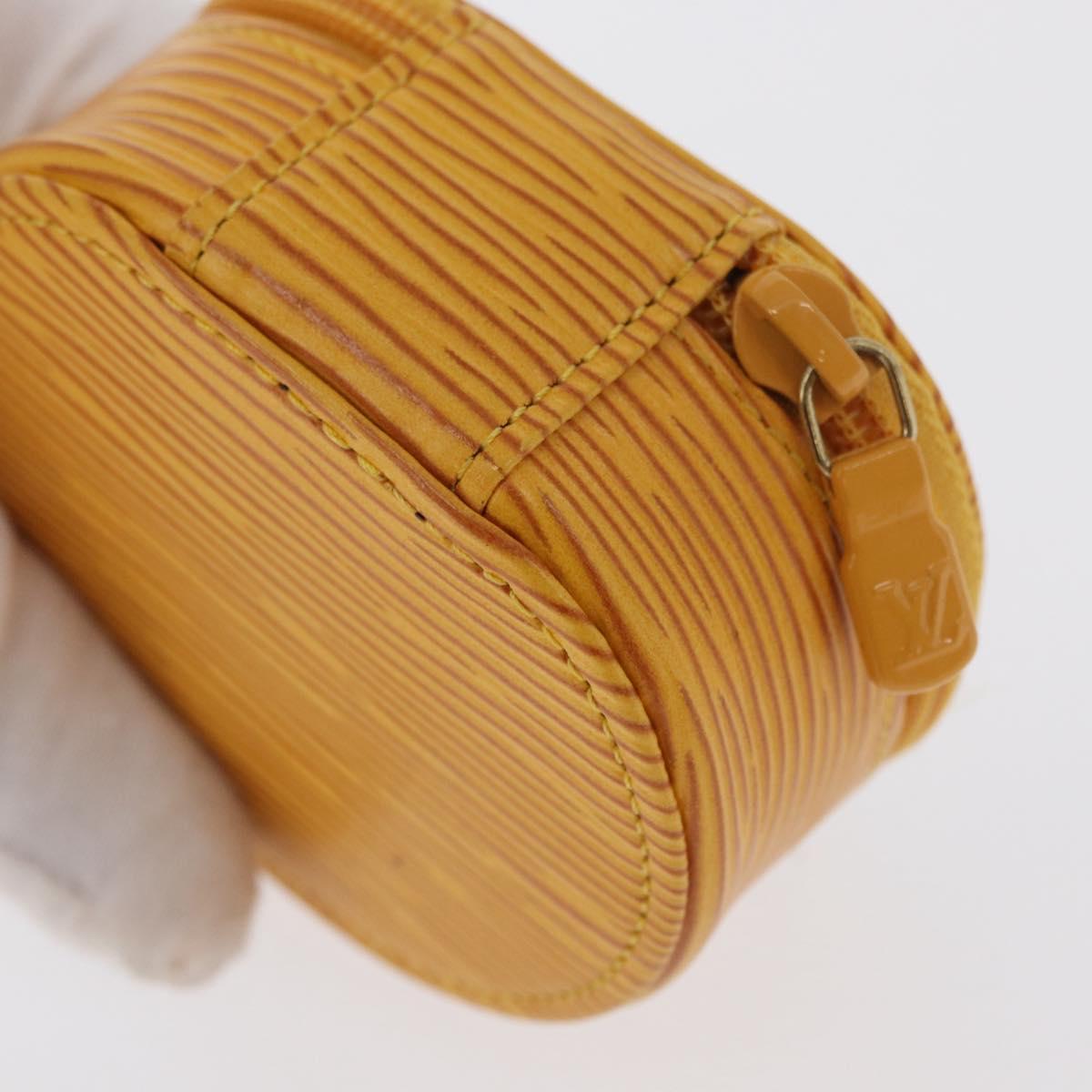 LOUIS VUITTON Epi Ecrin Bijoux8 Jewelry Box Yellow M48229 LV Auth 167974