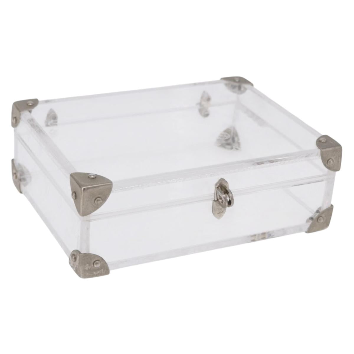 LOUIS VUITTON Monogram Love Message Mini Trunk Plastic Clear M99079 Auth 167975