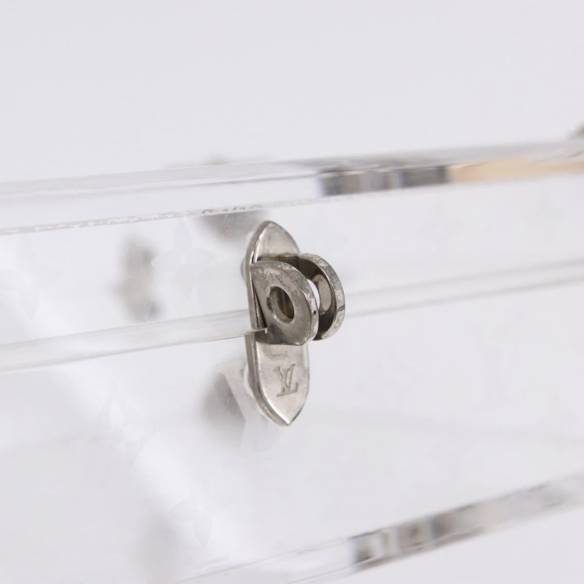 LOUIS VUITTON Monogram Love Message Mini Trunk Plastic Clear M99079 Auth 167975
