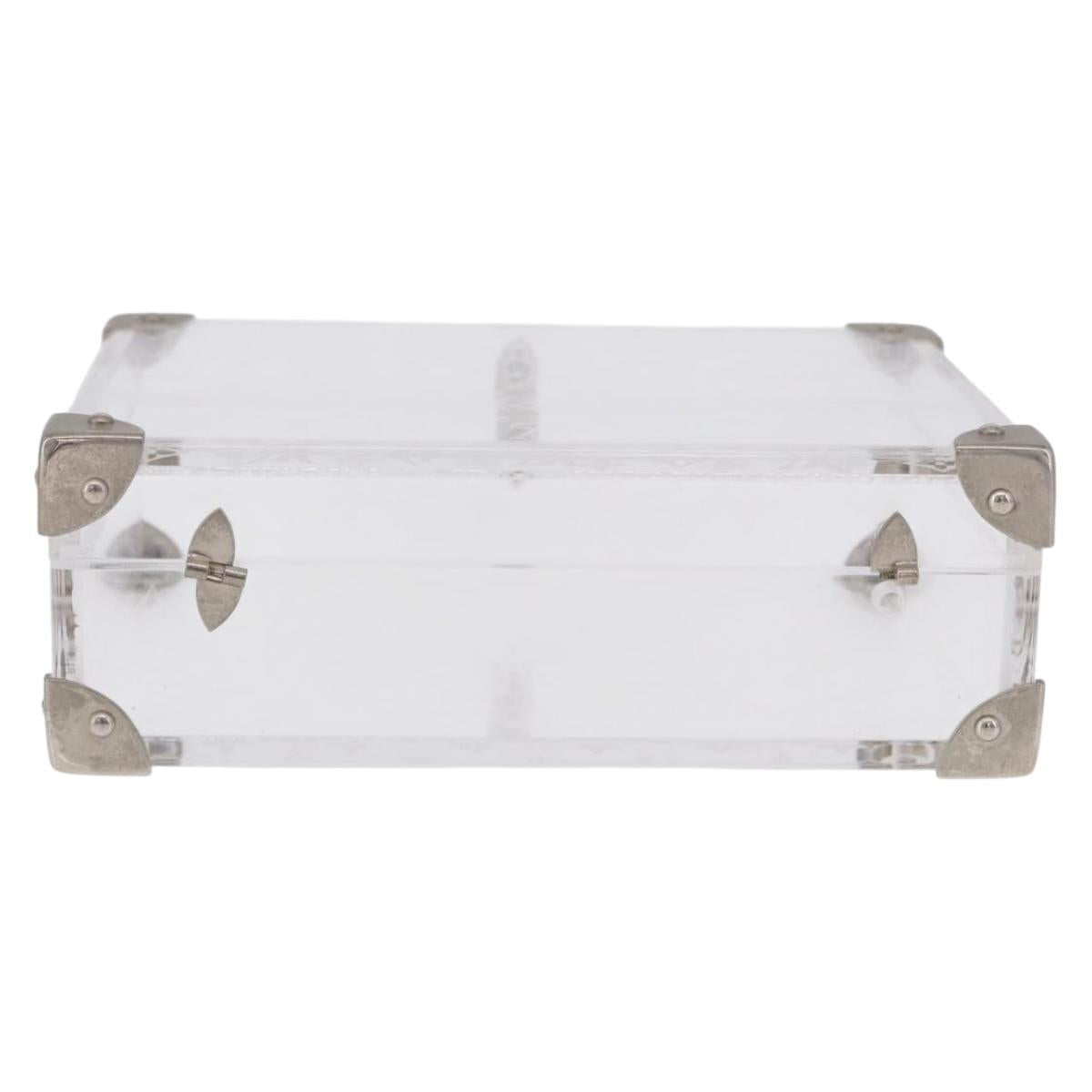 LOUIS VUITTON Monogram Love Message Mini Trunk Plastic Clear M99079 Auth 167975