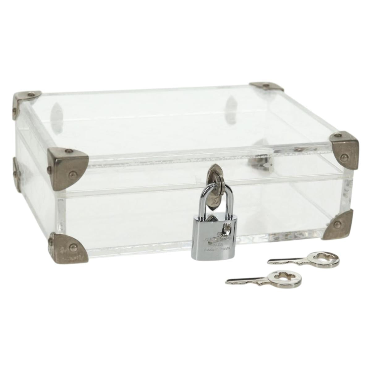 LOUIS VUITTON Monogram Love Message Mini Trunk Plastic Clear M99079 Auth 167975V