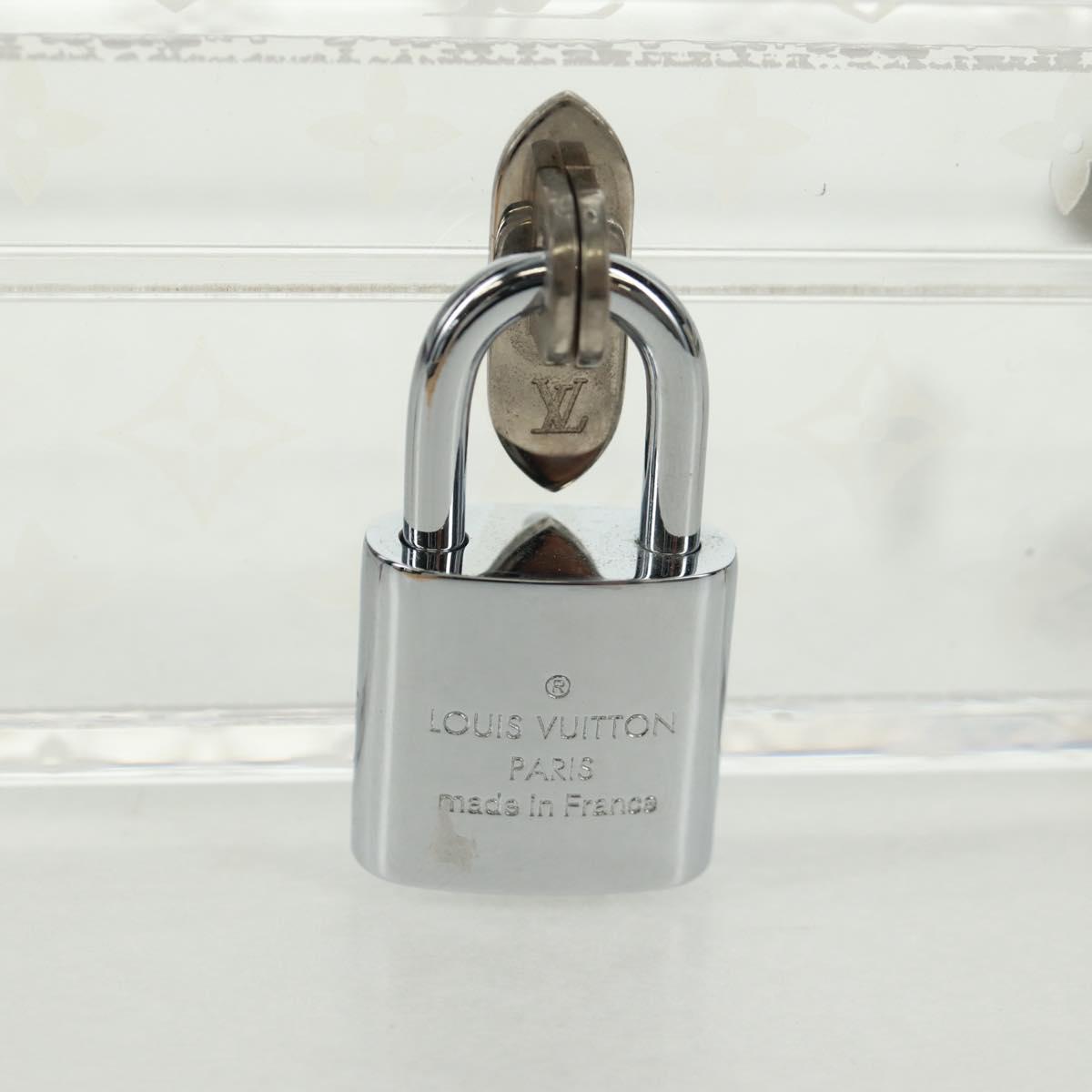 LOUIS VUITTON Monogram Love Message Mini Trunk Plastic Clear M99079 Auth 167975V