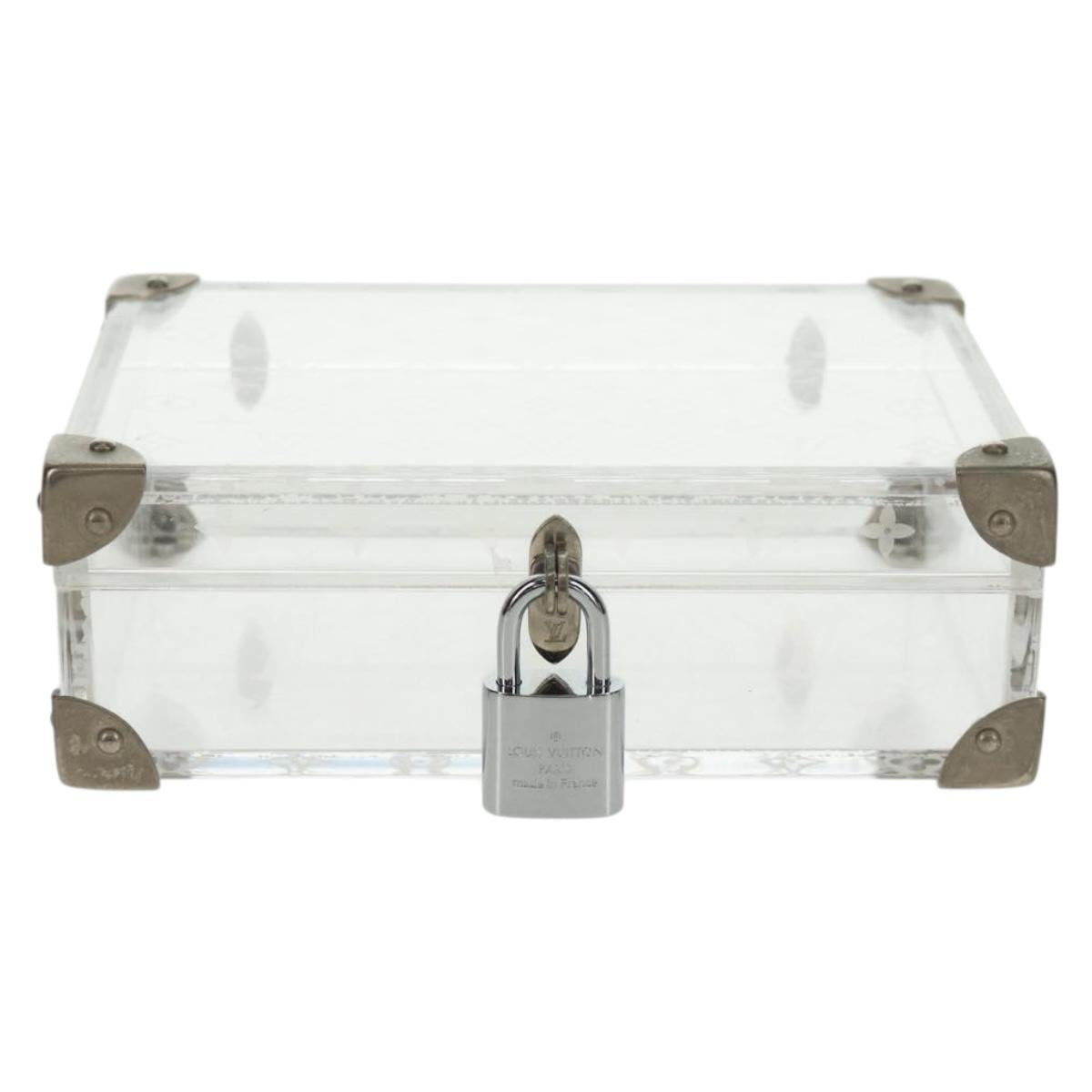 LOUIS VUITTON Monogram Love Message Mini Trunk Plastic Clear M99079 Auth 167975V