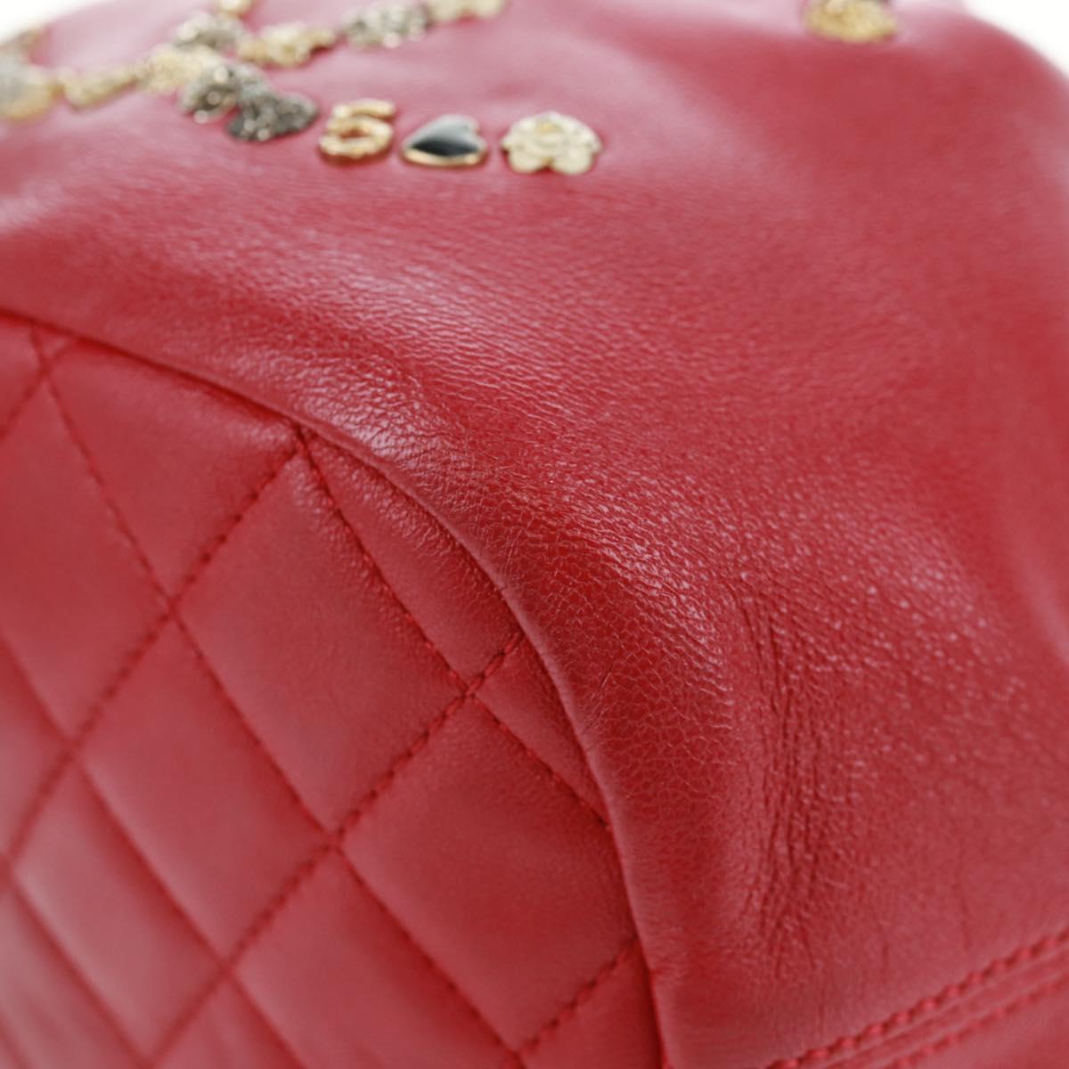 CHANEL COCO MarkChain Shoulder Bag Leather Pink Gold CC Auth 167977V