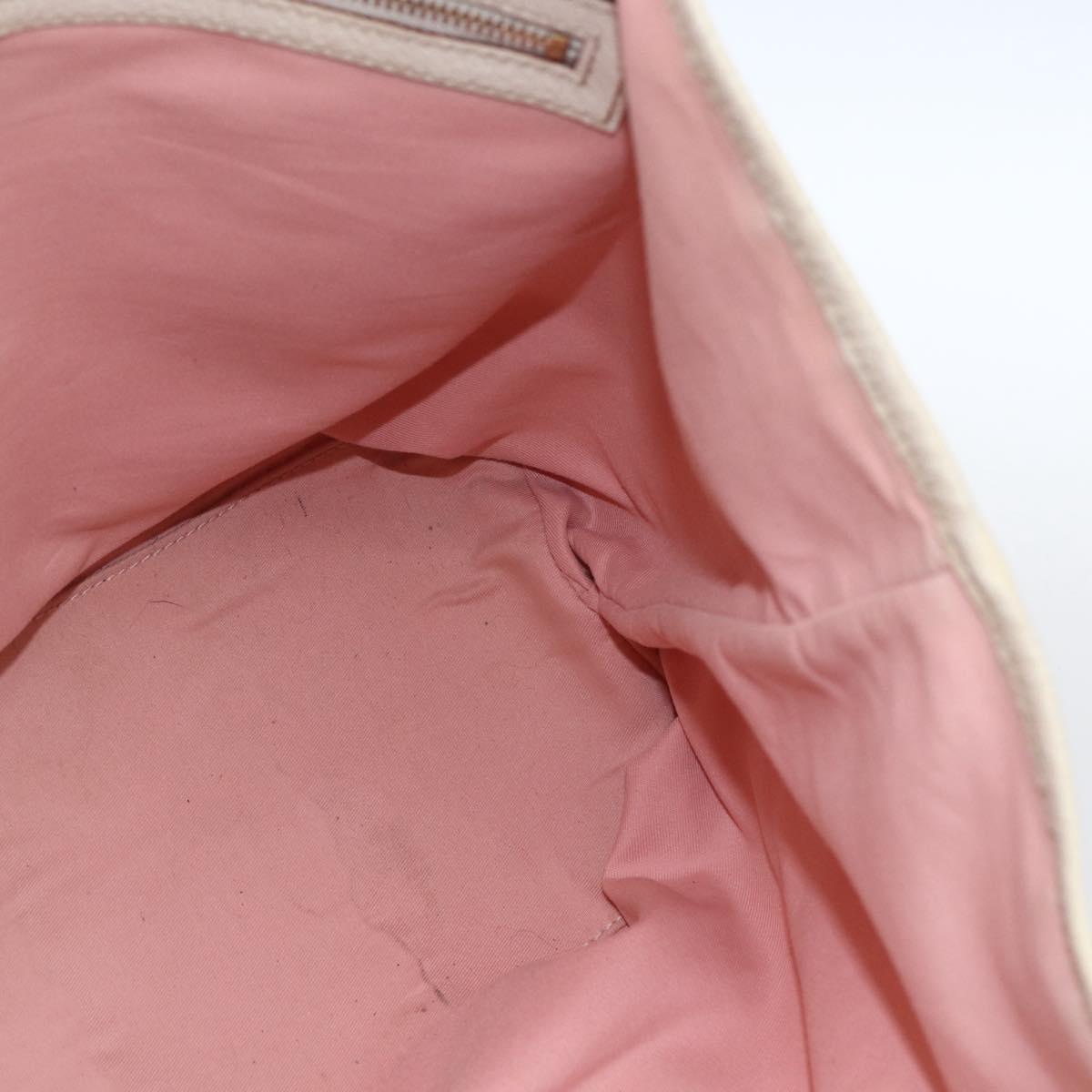 GUCCI GG Canvas Sherry Line Tote Bag Pink Gold khaki 139260 Auth 168002