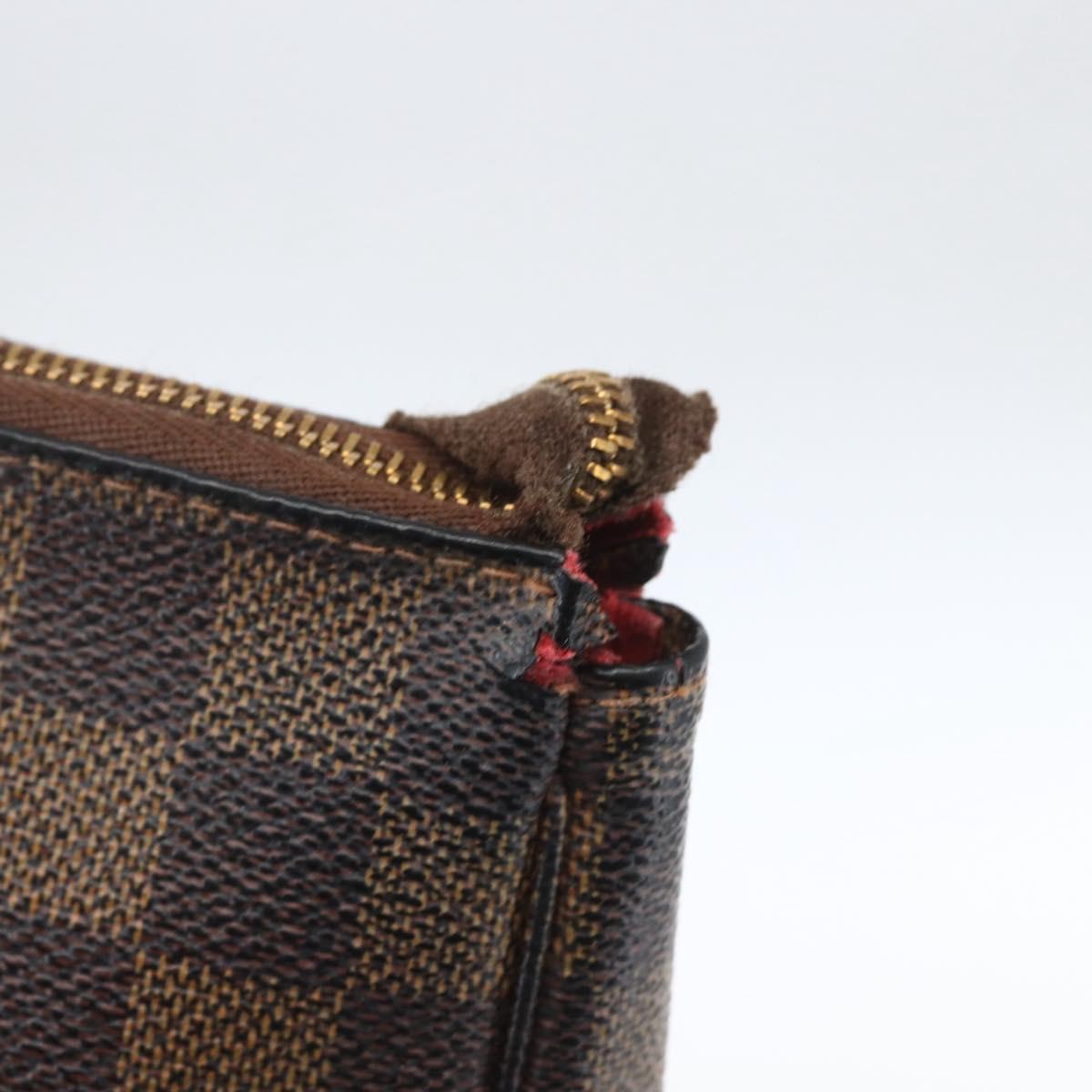 LOUIS VUITTON Damier Ebene Pochette Accessoires Pouch N41206 LV Auth 168013