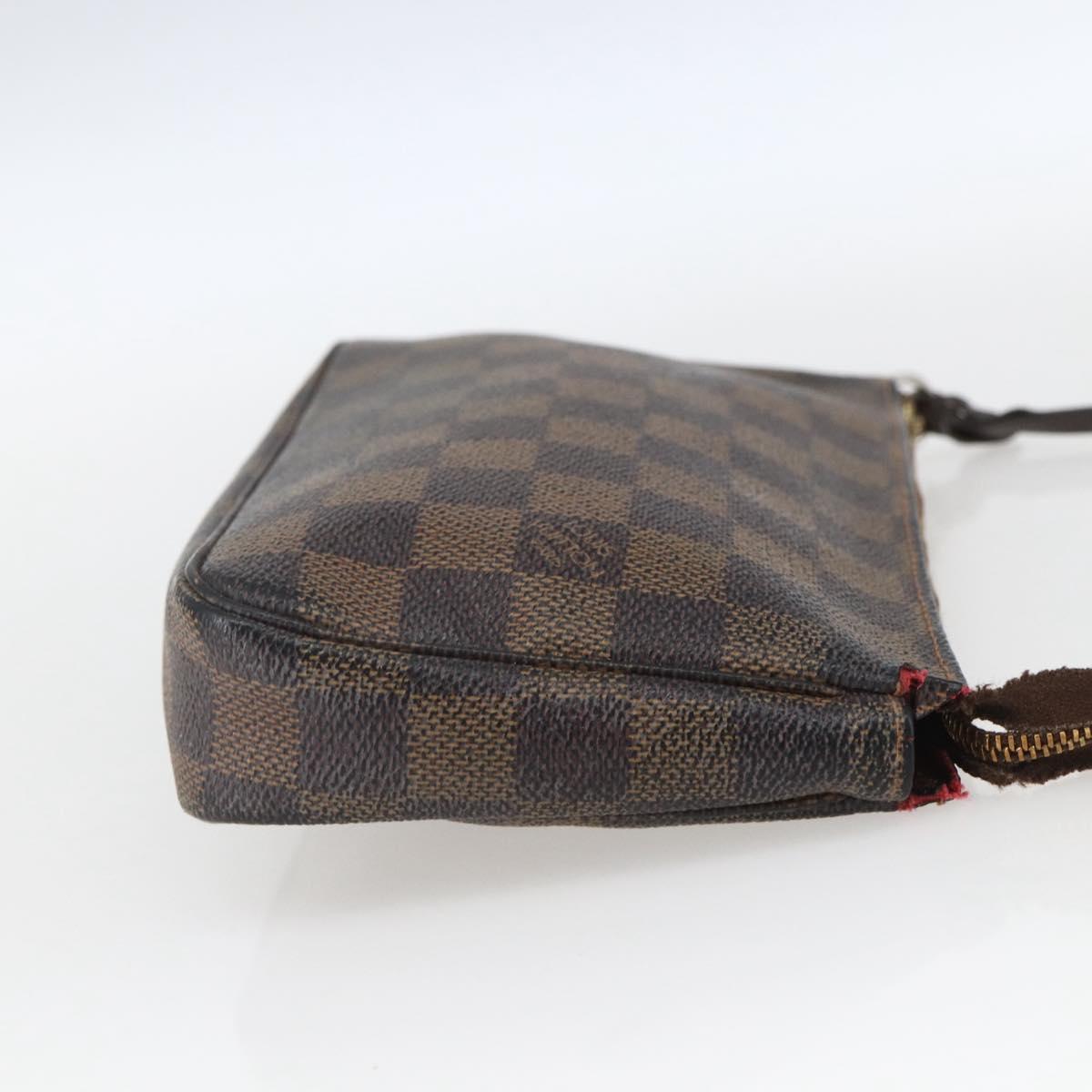 LOUIS VUITTON Damier Ebene Pochette Accessoires Pouch N41206 LV Auth 168013
