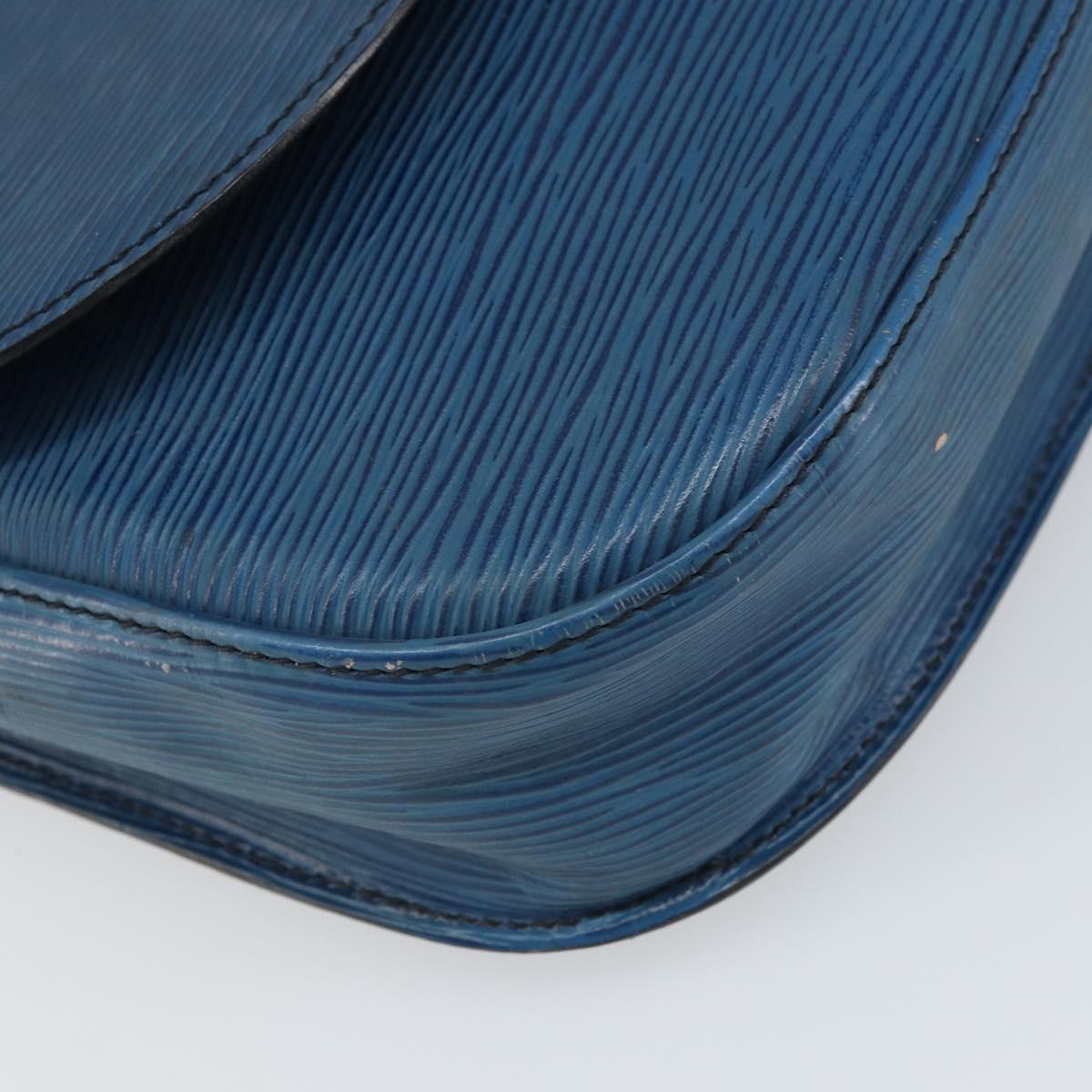 LOUIS VUITTON Epi Saint Cloud GM Shoulder Bag Toledo Blue M52195 LV Auth 168028