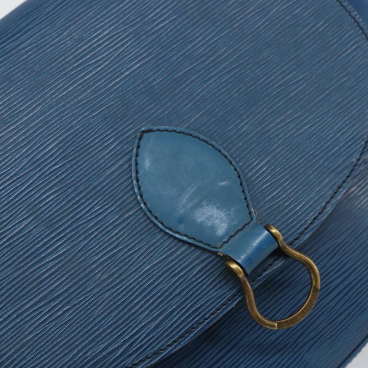 LOUIS VUITTON Epi Saint Cloud GM Shoulder Bag Toledo Blue M52195 LV Auth 168028