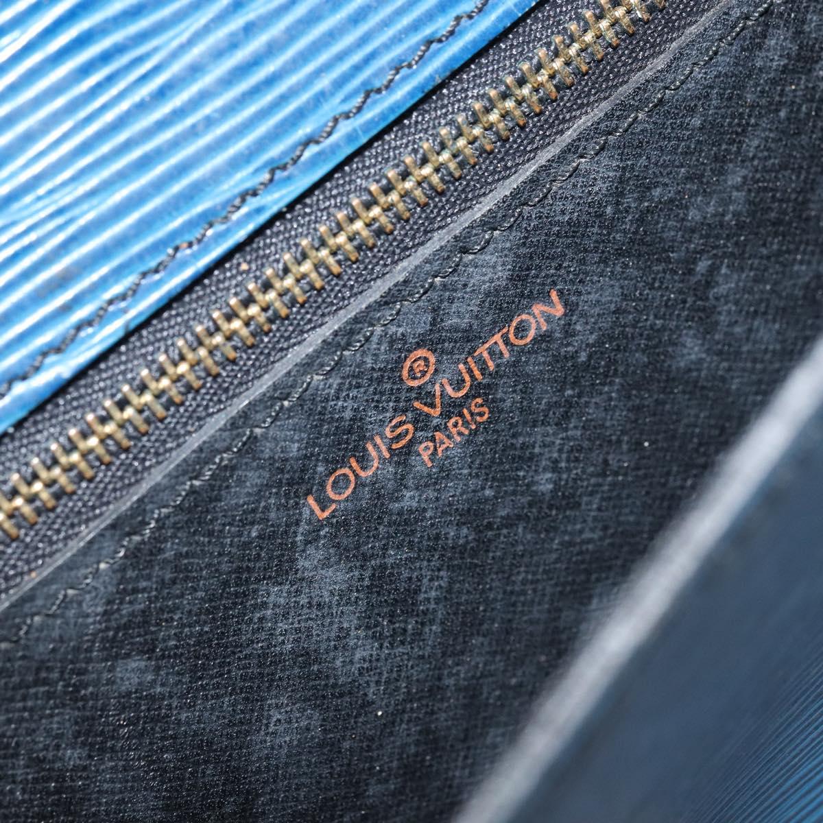 LOUIS VUITTON Epi Saint Cloud GM Shoulder Bag Toledo Blue M52195 LV Auth 168028